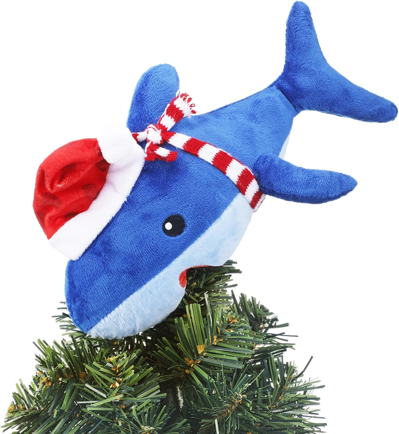 Shappy Christmas Tree Topper 10 X 8 Inch Large Funny Animal Tree Topper Plush Hanging Christmas Ornaments Cute Adorable Xmas Decorations for Holiday Birthday Party Favors