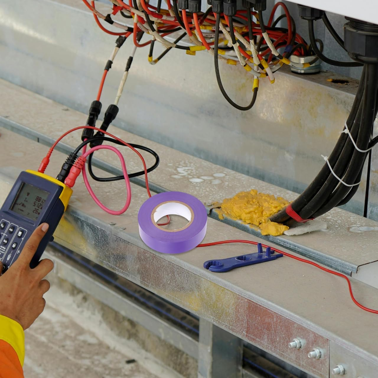 Gatuida PVC Electrician Tape 19Mm X 66Ft Insulation Tape Roll Flame Retardant Moisture Resistant Electrical Wire Adhesive for Home Improvement image number 2