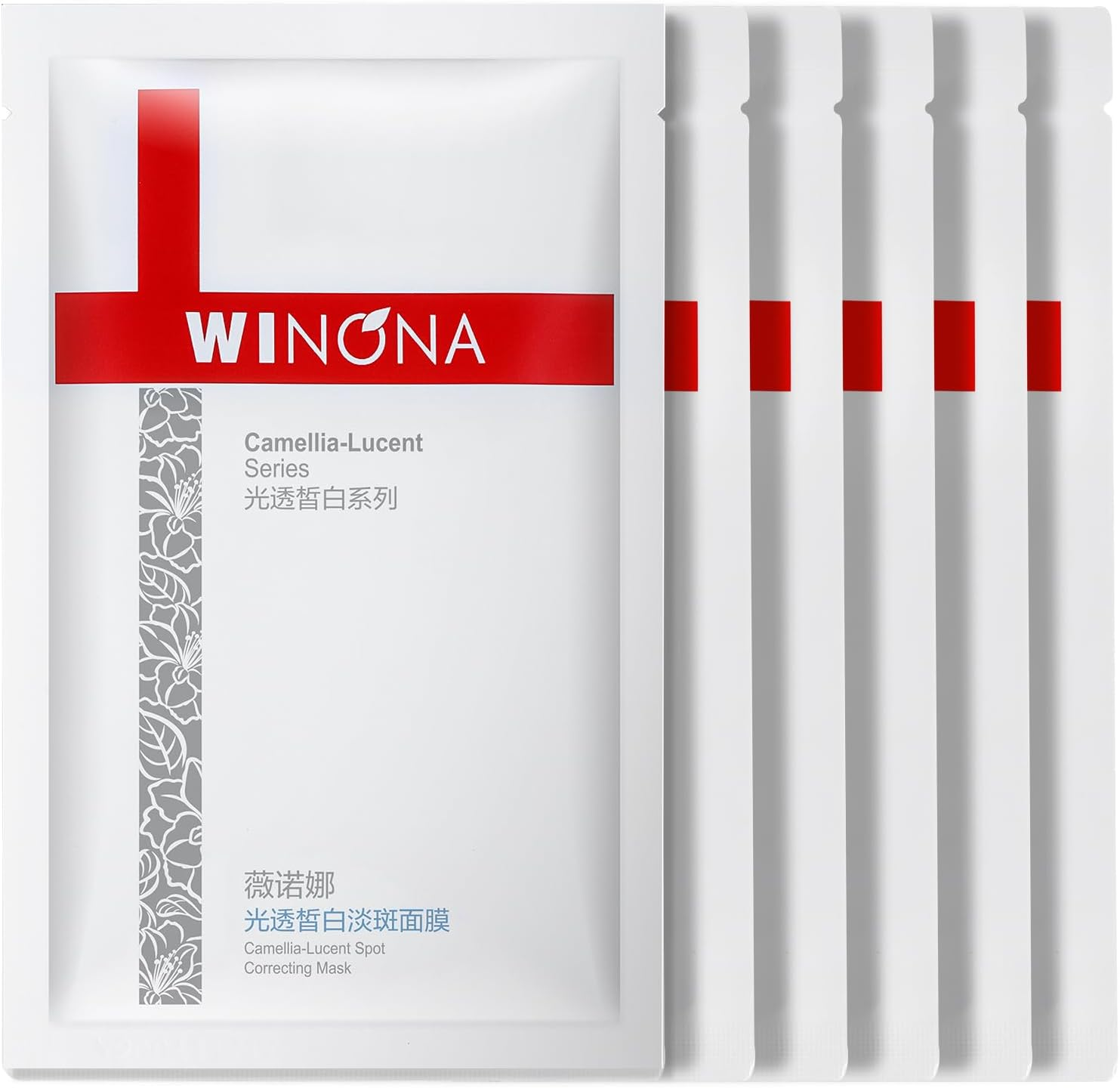 Winona Brightening & Spot-Fading Mask 6 Pcs, Camellia-Lucent Spot Correcting Mask, Fairly Brighening, Soothing Sheet Mask for Sensitive Skin, Hydrating, Reduces Redness, Fragrance-Free, Alcohol-Free image number 3