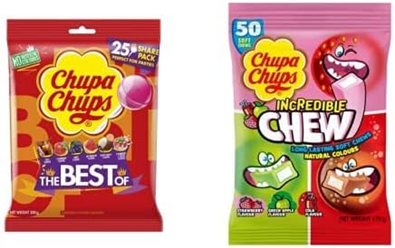 Chupa Chups Best of 25 Lollipops & Incredible Chew