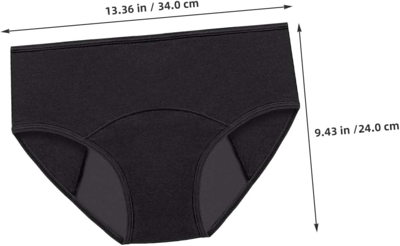 Ipetboom 3Pcs Comfortable Women'S Menstrual Panties Absorbent Postpartum Briefs for Leak Protection image number 4