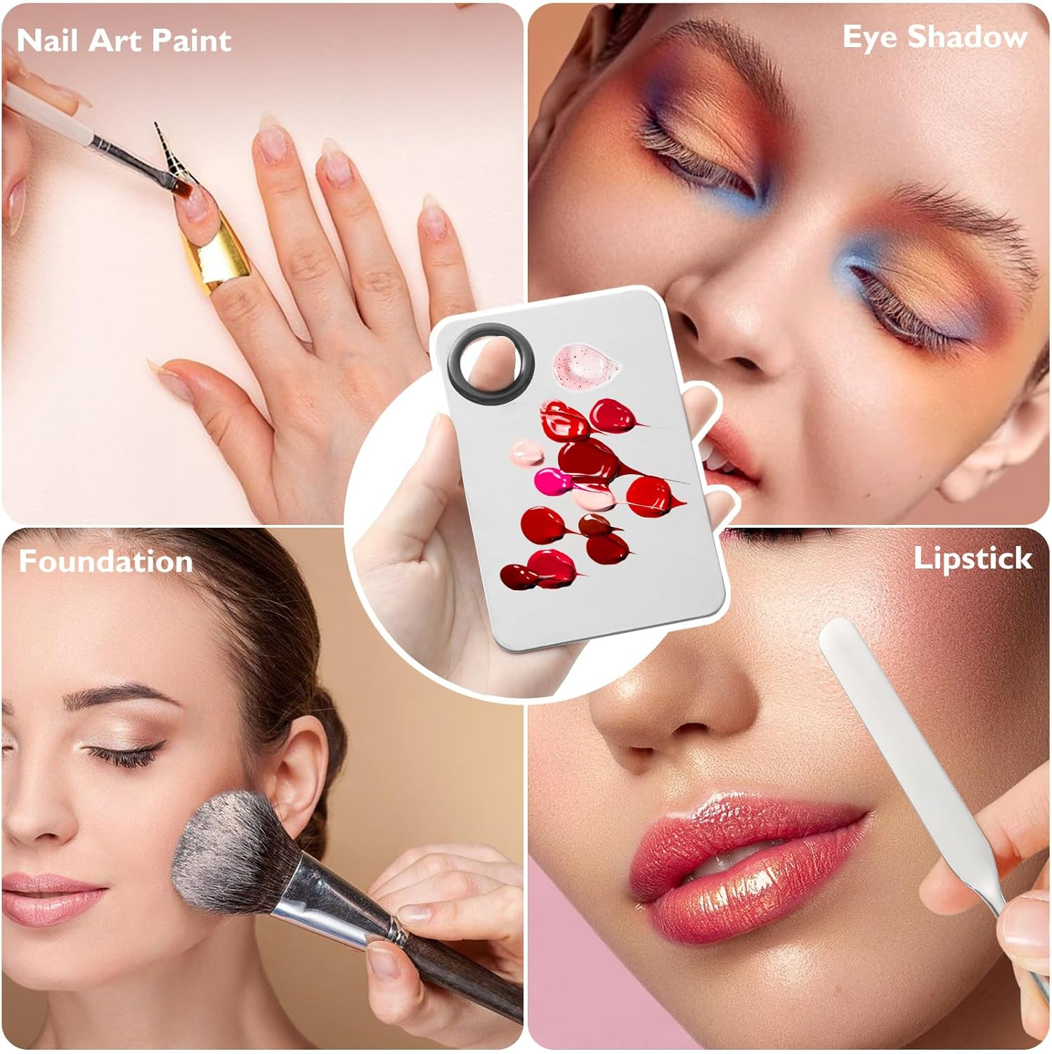 Bighan Picasso Makeup Spatula, Foundation Color Mixing Stick, Picasso Makeup Spatula Stainless Steel Foundation Palette and Spatula with Leather Cover Professional Cosmetic Tool image number 3