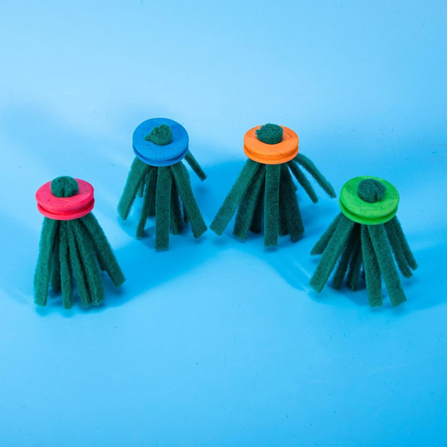 Aquarium Breeding Mop Set - 10 Pieces Floating Fish Spawning Tools with Buoyant Foam Ring | Durable Reusable Hatchery Spawning Aid for Betta, Guppy, Goldfesh, Koi, Shrimp, and Aquatic Pets in Indoor image number 1