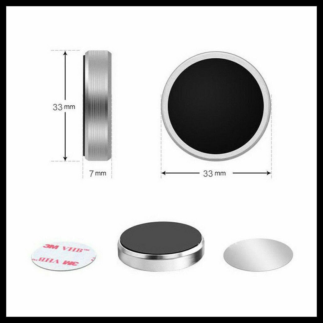 AIMALL Universal Magnetic Dashboard Mobile Phone Holder, 1.3 Inch Diameter, Strong Magnet Car Mount, Secure & Stable, Compatible with All Smartphones, Easy Installation