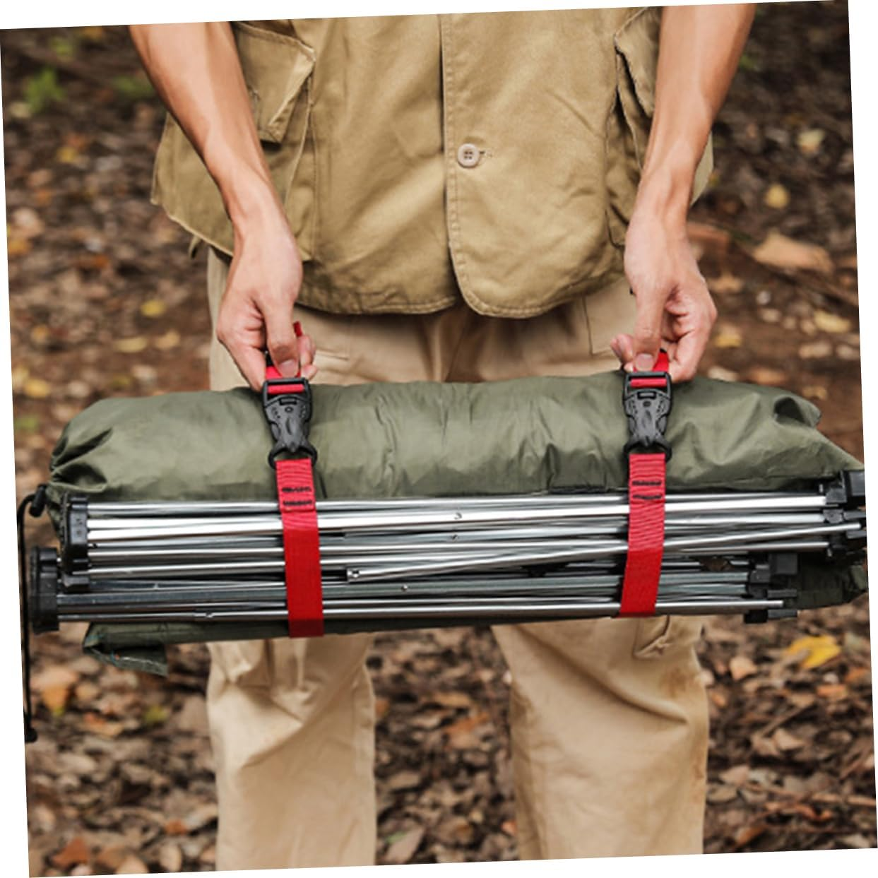 OSALADI 3Pcs Multifunctional Luggage Strap Nylon Buckle Ratchet for Camping Compression image number 6