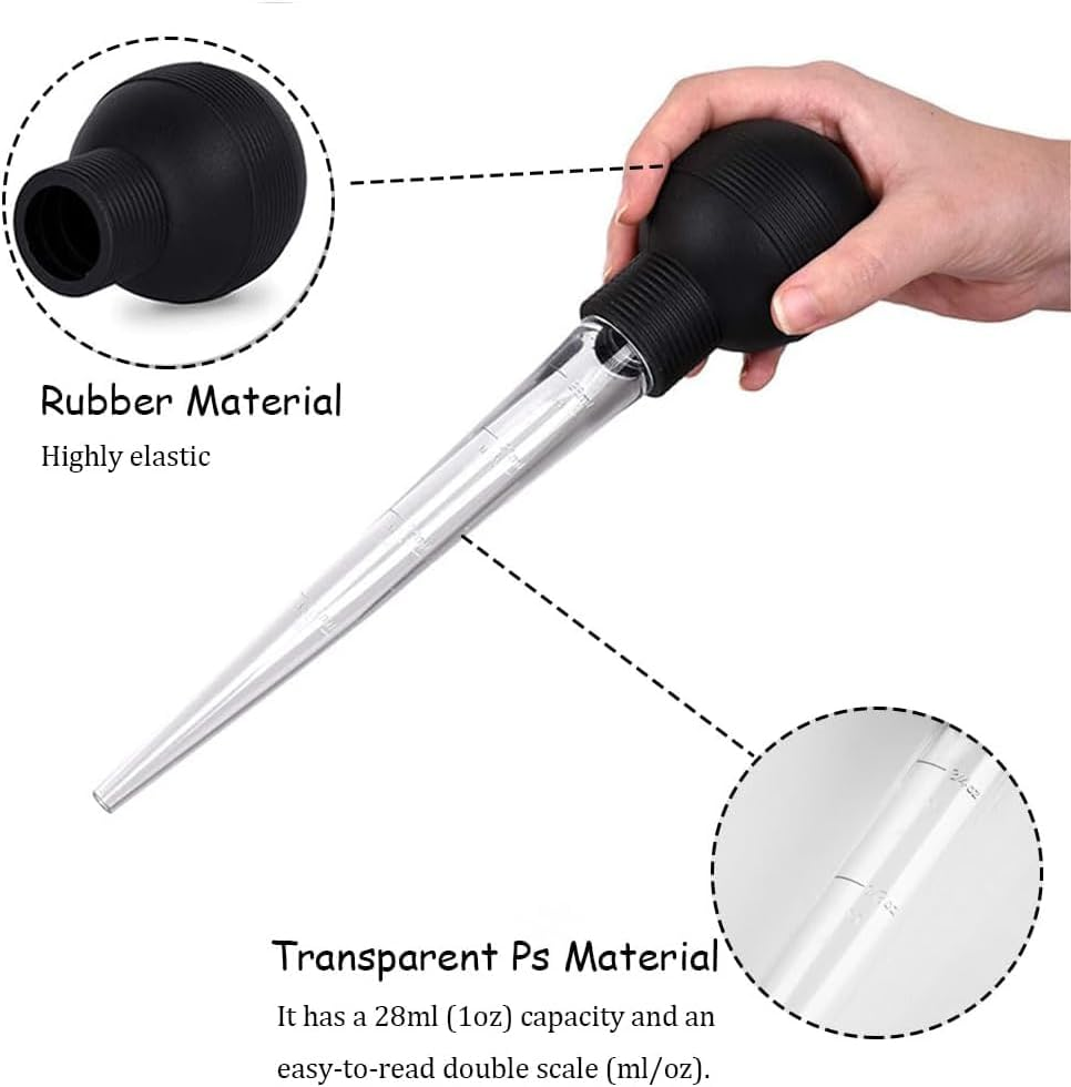1Pclargeturkey Baster Meatinjector Syringewith Cleanbrush,Turkey Baster Pipette Turkey Baster Syringe Turkey Baster Pipetteturkeybaster Pipette Meat Baster Syringe Rubber Butter Baster Syringe