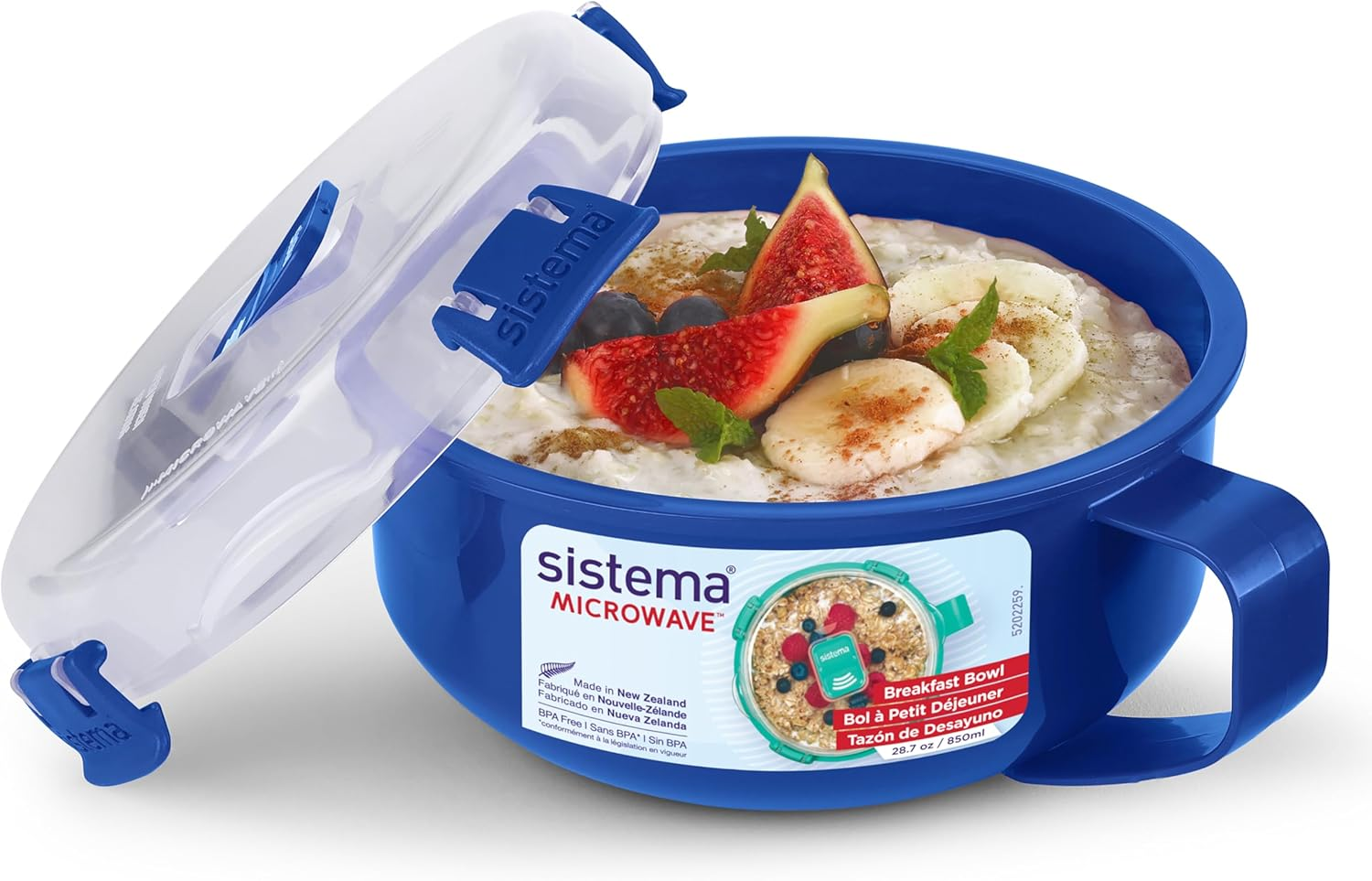 Sistema to Go Collection Microwave Breakfast Bowl, 28.7 Ounce/ 3.6 Cup, Assorted Colors image number 6