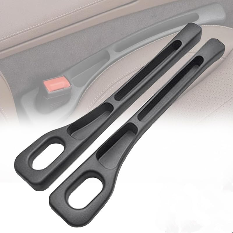 2PCS Car Seat Gap Filler Organizer,Universal Vehicle-Mounted Side Seat Gap Leak-Proof Filling Strip for Car SUV Truck,In between Car Seat Catcher,Fits Most Vehicles (Black)