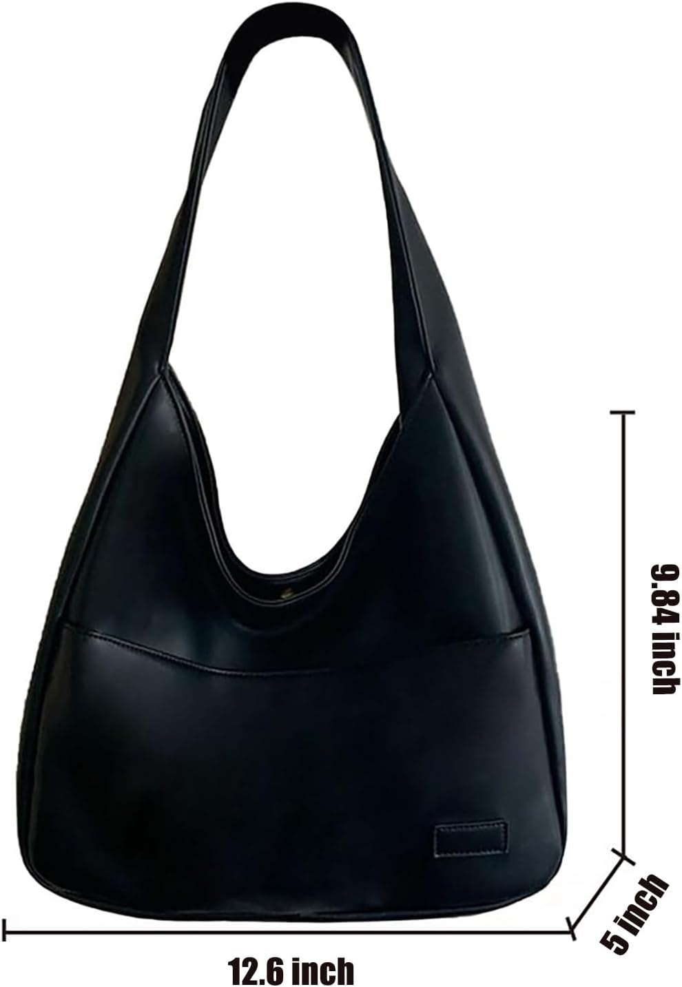 Shoulder Bag Purse Faux Large Brown Black Leather Tote Bag for Women Everyday Bag Hobo Bag Big Capacity Purse Weekender Bag image number 1