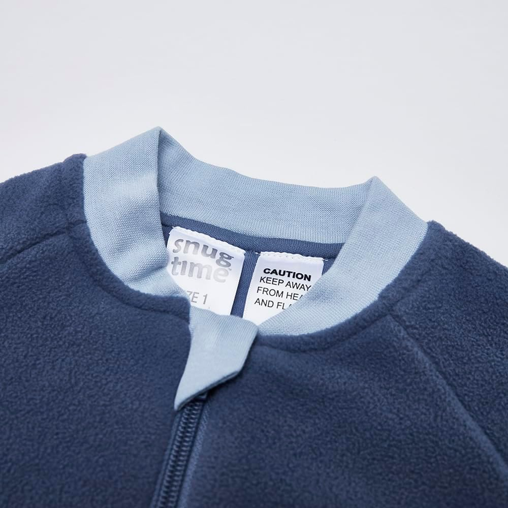 Snugtime Cotton Linedfleece Sleep Suit, Zebra, Size 0 image number 2