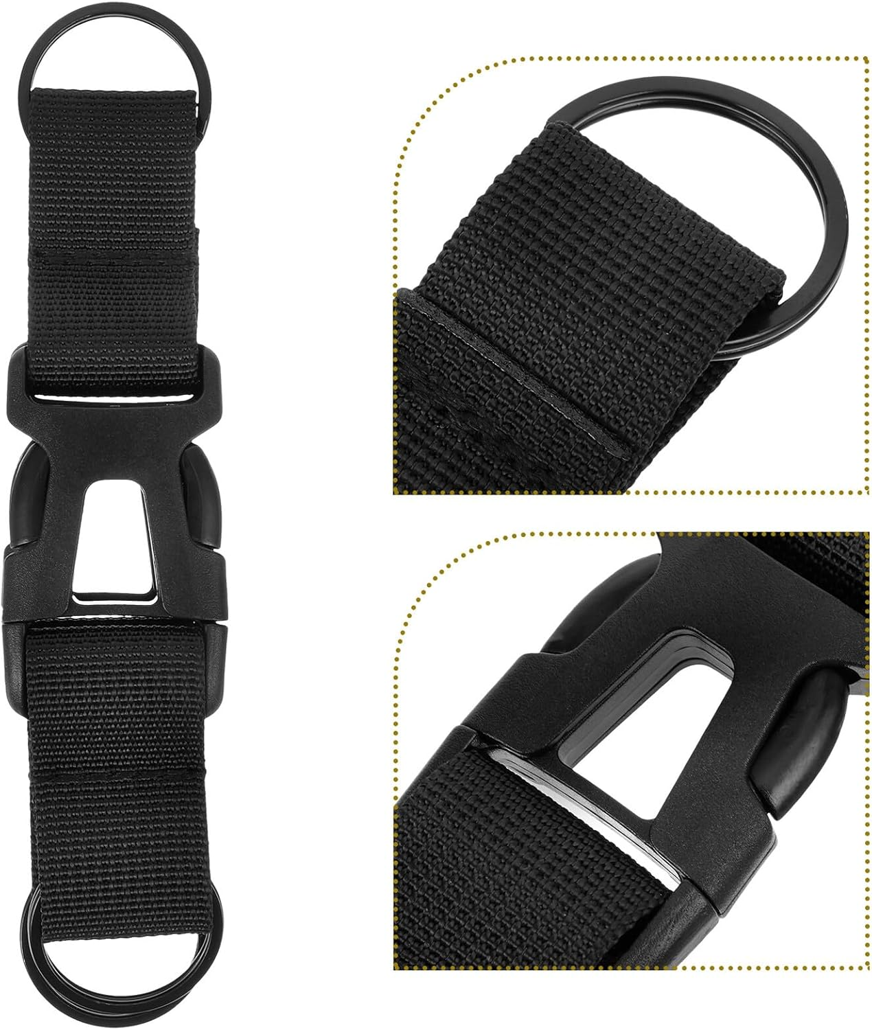 Outdoor Fanny Pack Adjustable Strap Multi-Function Luggage Carrying Clip Buckle Portable Bag Buckles for Travel Suitcase and Satchel Bag