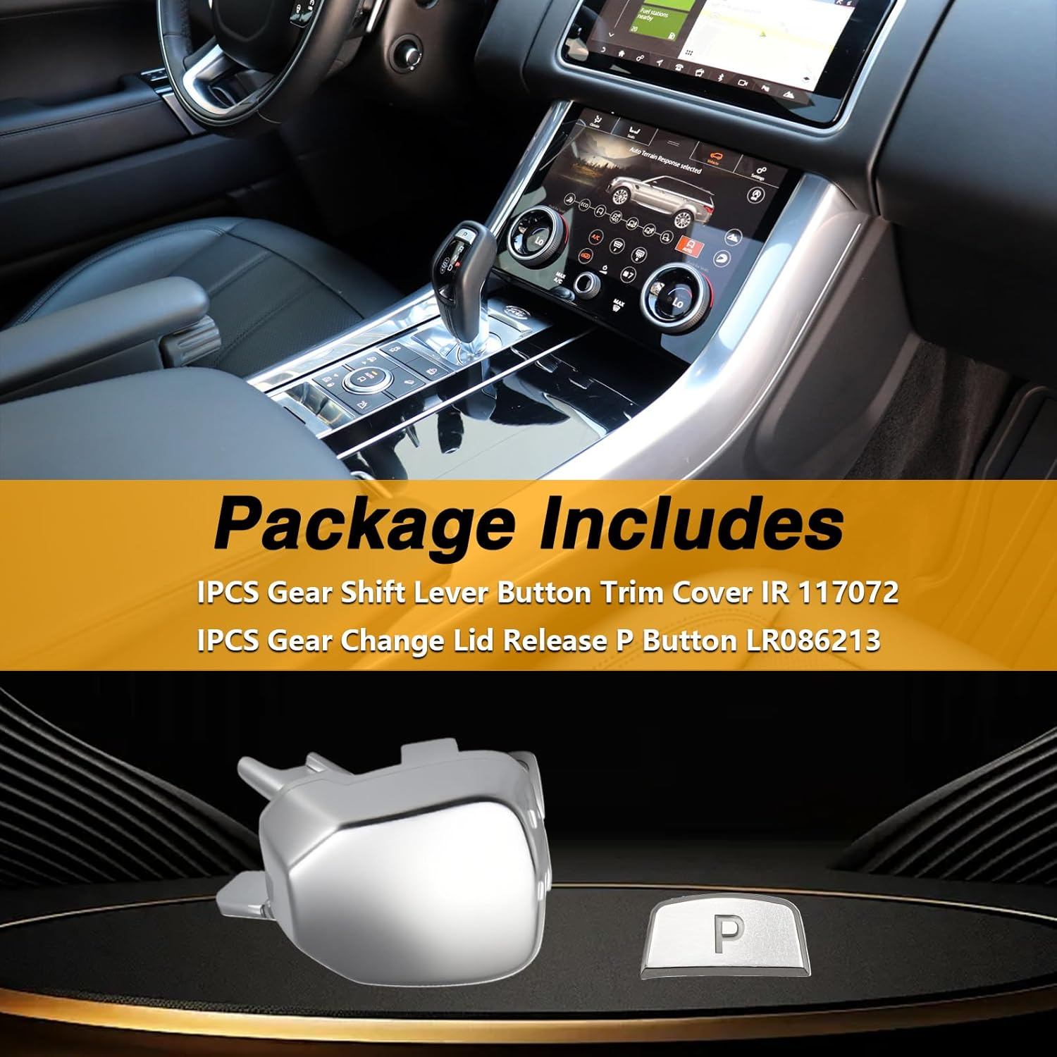 HIMARKLIF Gear Shift Lever Button Trim Cover，Gear Change Lid Release P Button Compatible with Land Rover Range Rover Sport 2014-2019 Replace# LR117072 LR086213 LR108936 LR099206 image number 3