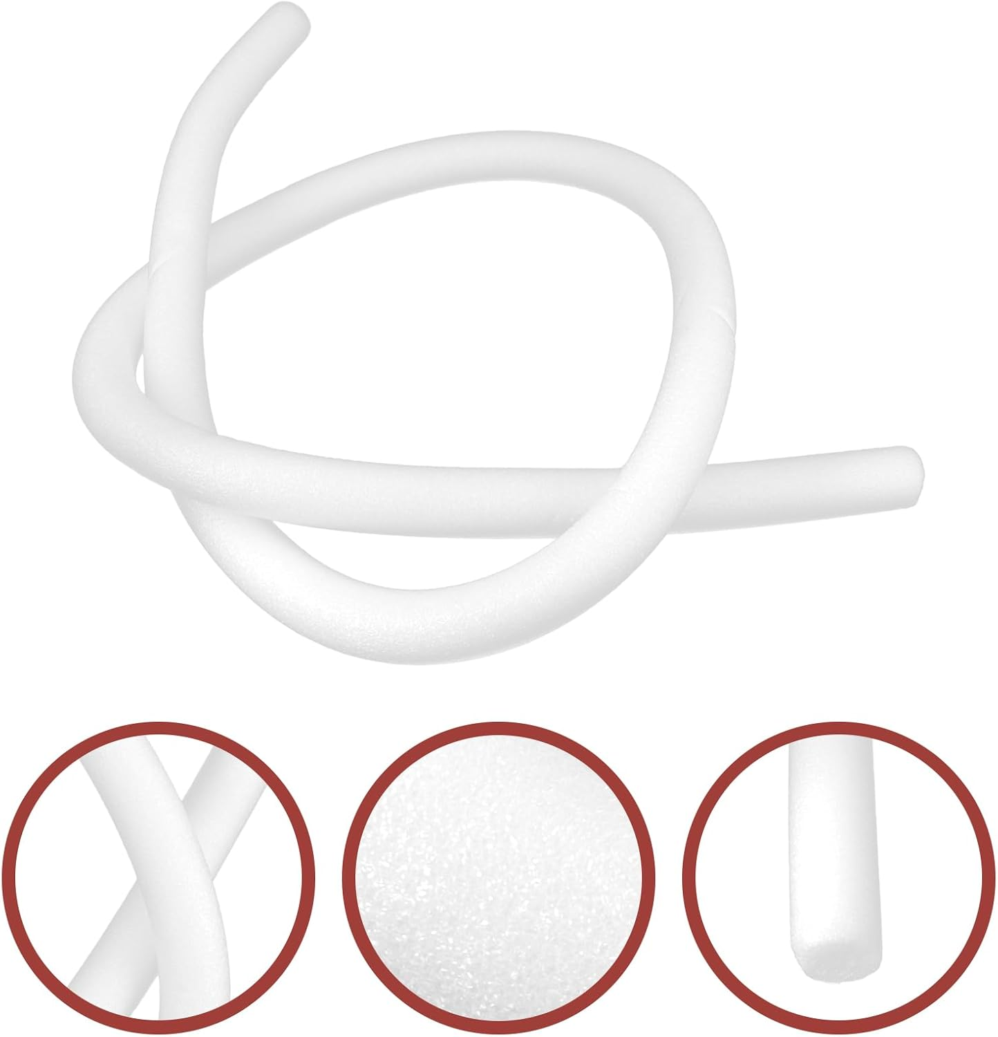 Jojofuny Caulking Filler round Shape Foam Strip for Door and Window Gaps Flexible Gap Filler Tape 78.74In Length Soft Sealant Backer Rod for Home Improvement image number 1