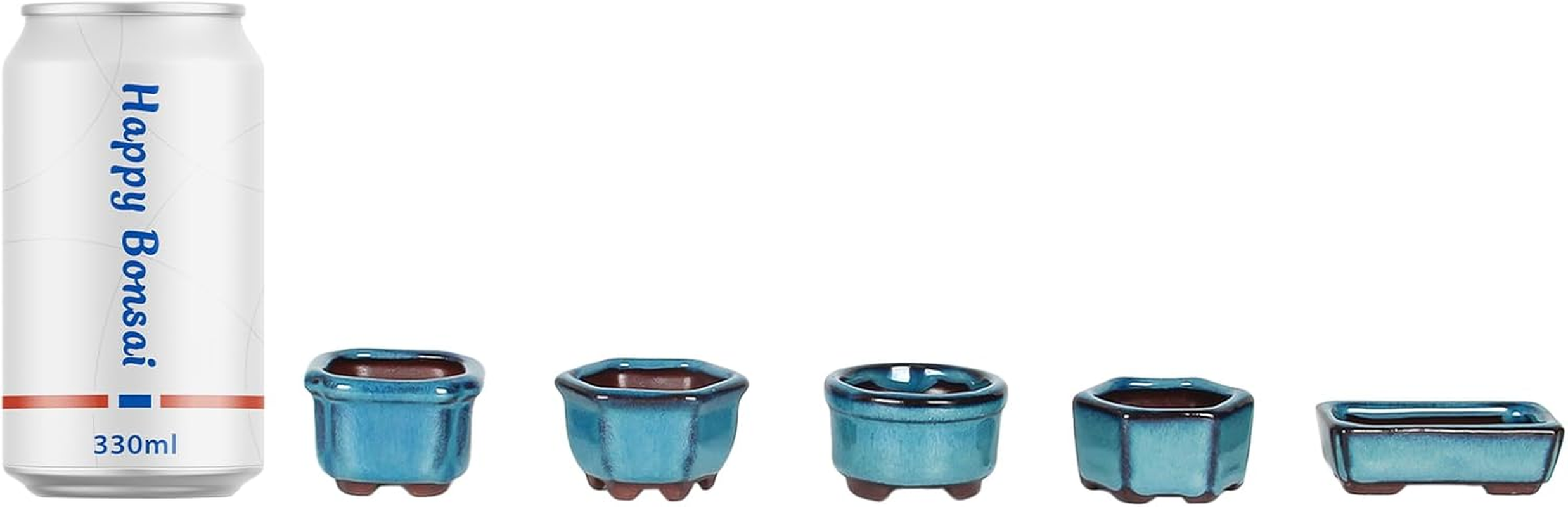 Bonsai Planter Succulent 1.8"(4.5Cm) 10 Mini Glazed Pots image number 5