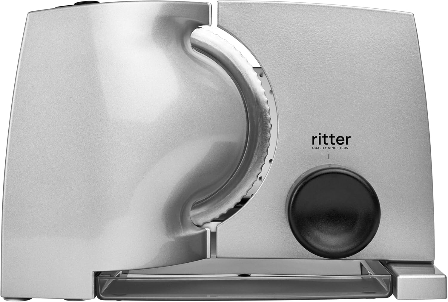 Ritter Compact 1 Silver Metal Food Slicer with Stainless Steel Blade