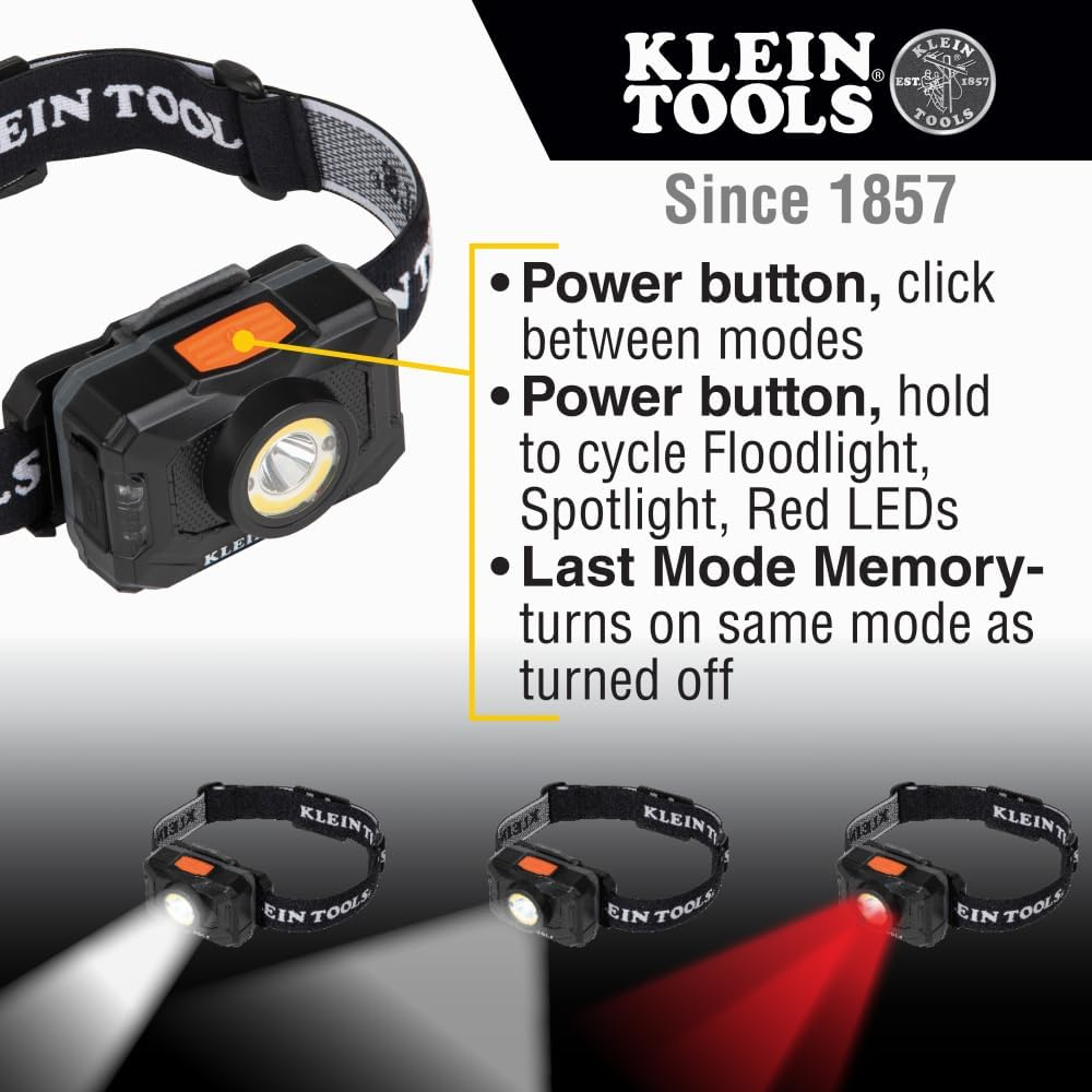 Klein Tools A-56414 Rechargeable 2-Color LED Headlamp image number 6