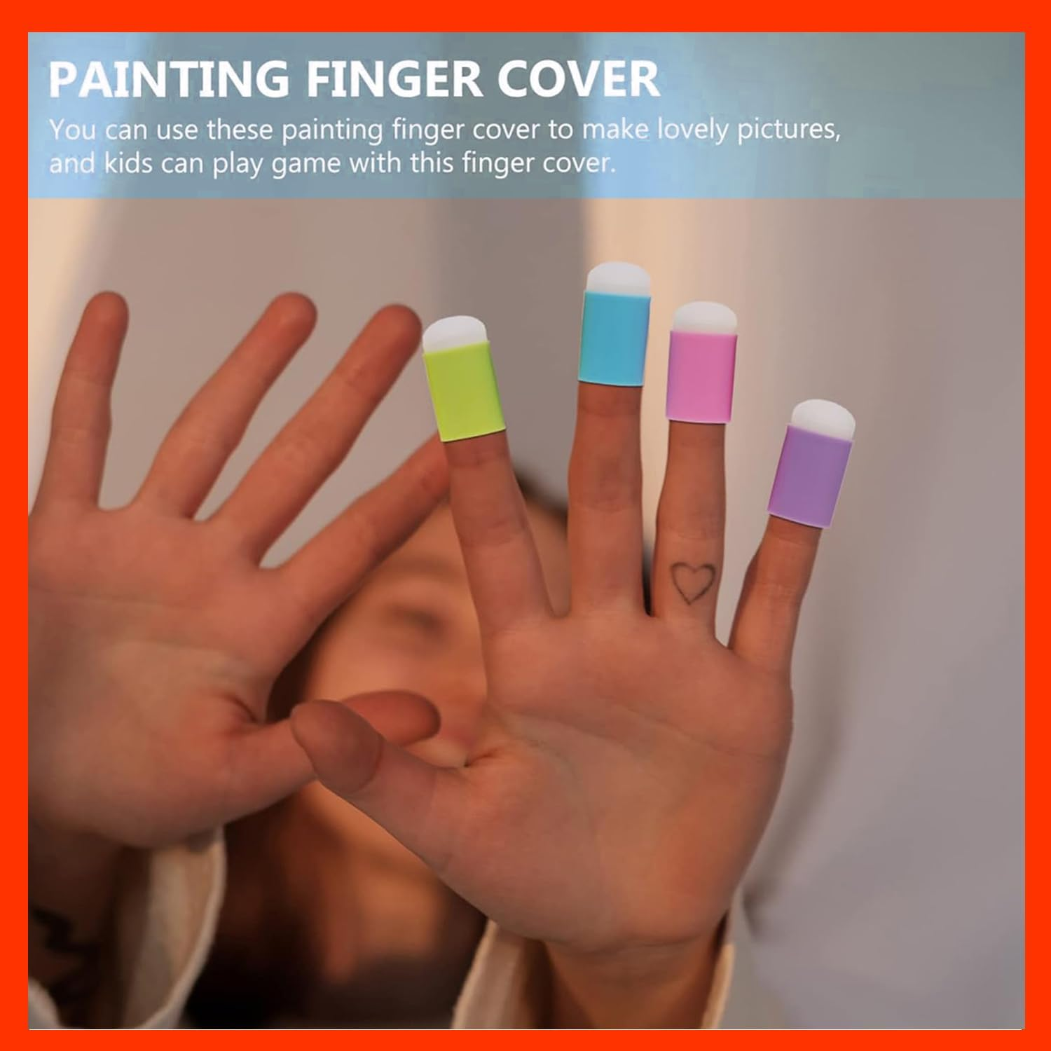 Xinghonyac 30 Pcs Finger Sponge Daubers, Finger Painting Sponge, round Sponge Brushes, Finger Paint Doodle Sponge for Handmade DIY, Painting Production, Hand-Painted Handbook image number 2