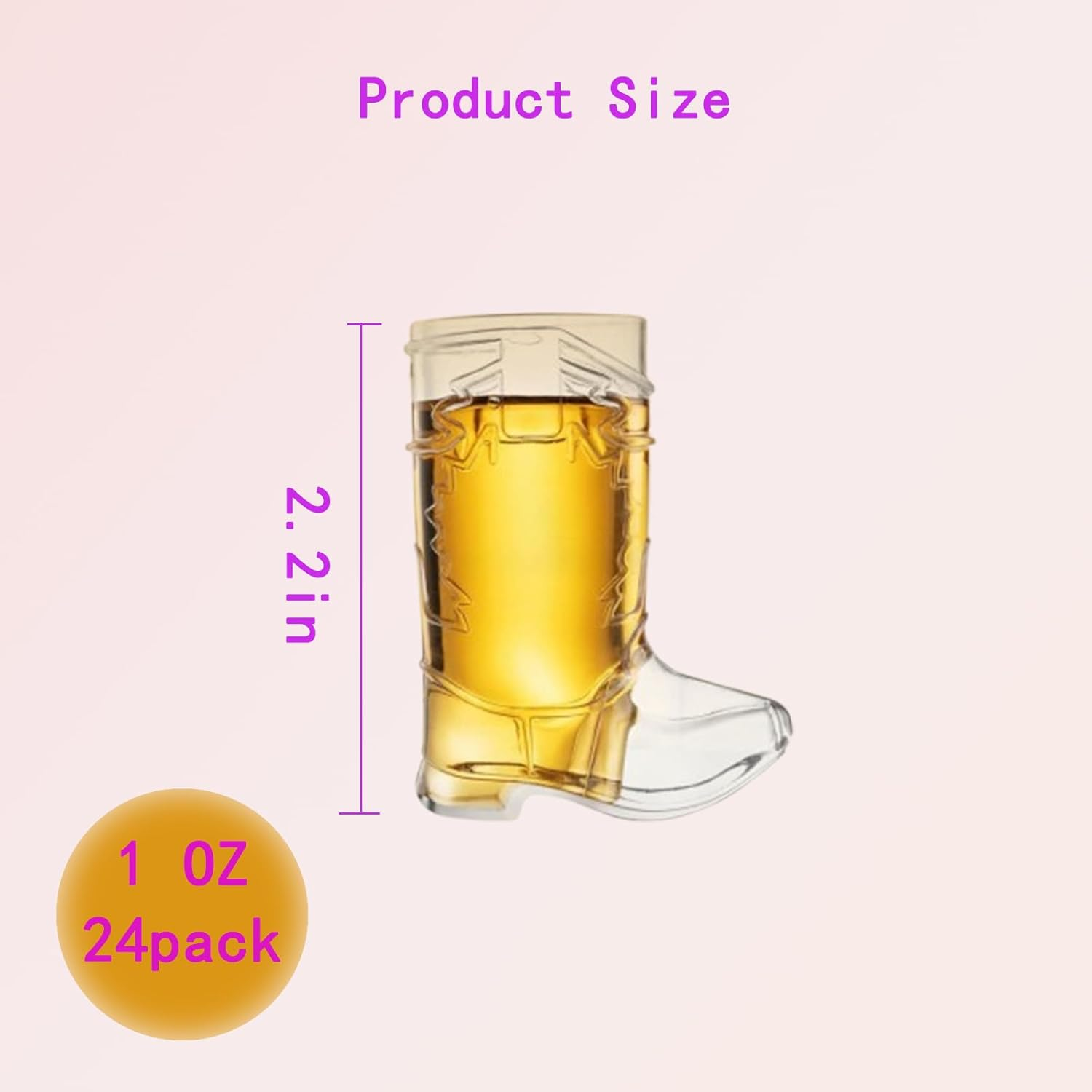 24PCS Mini Cowboy Boot Shot 1-Oz Cups for Themed Birthday Parties, Cowboy Bachelorette Decorations, and Fun Party Favors image number 5