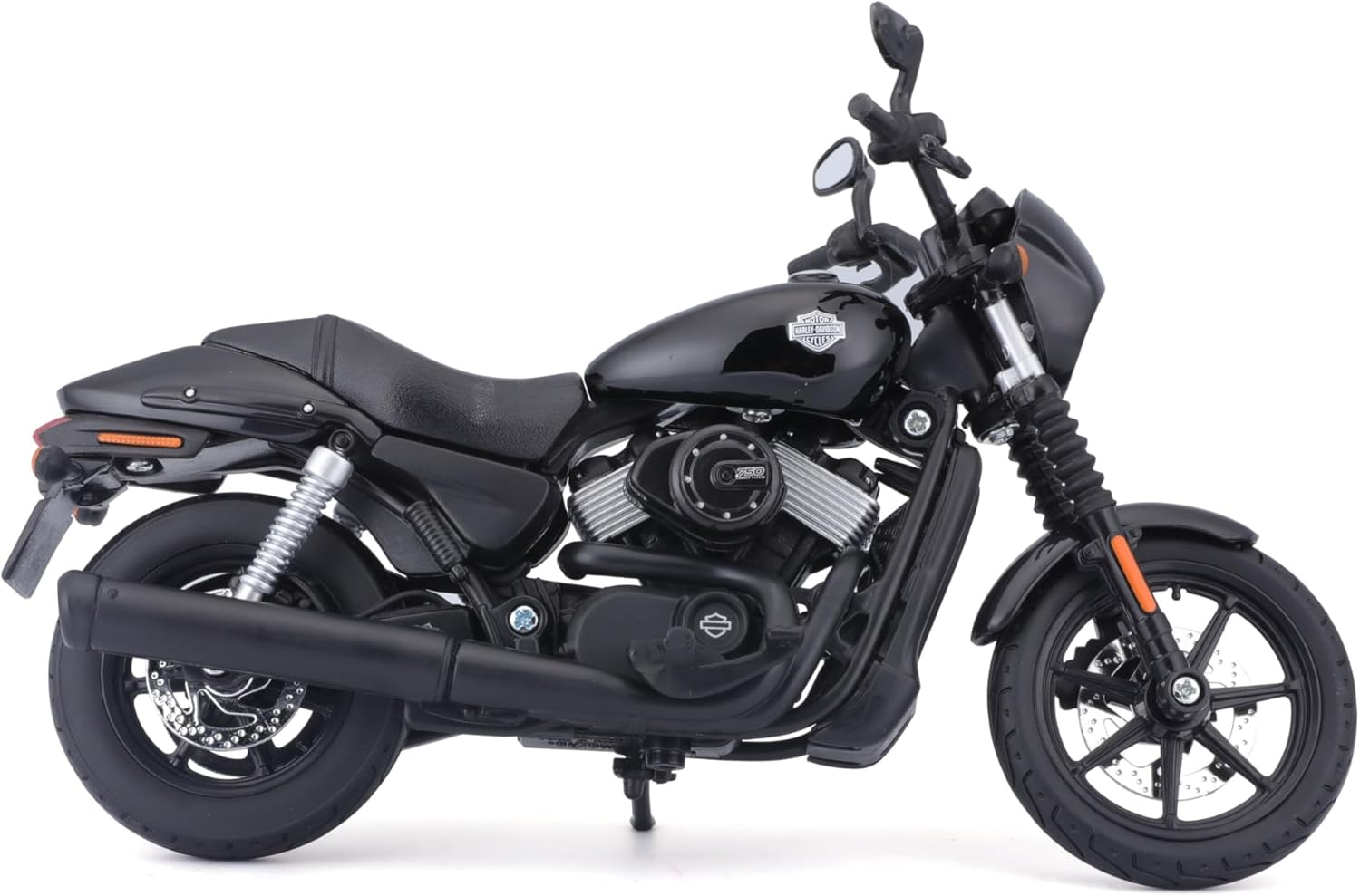 Maisto Harley Davidson Street 750 '15: Motorcycle Model 1:12 with Steering, Movable Stand and Free-Rolling Wheels, 17 Cm, Black (532333) image number 5