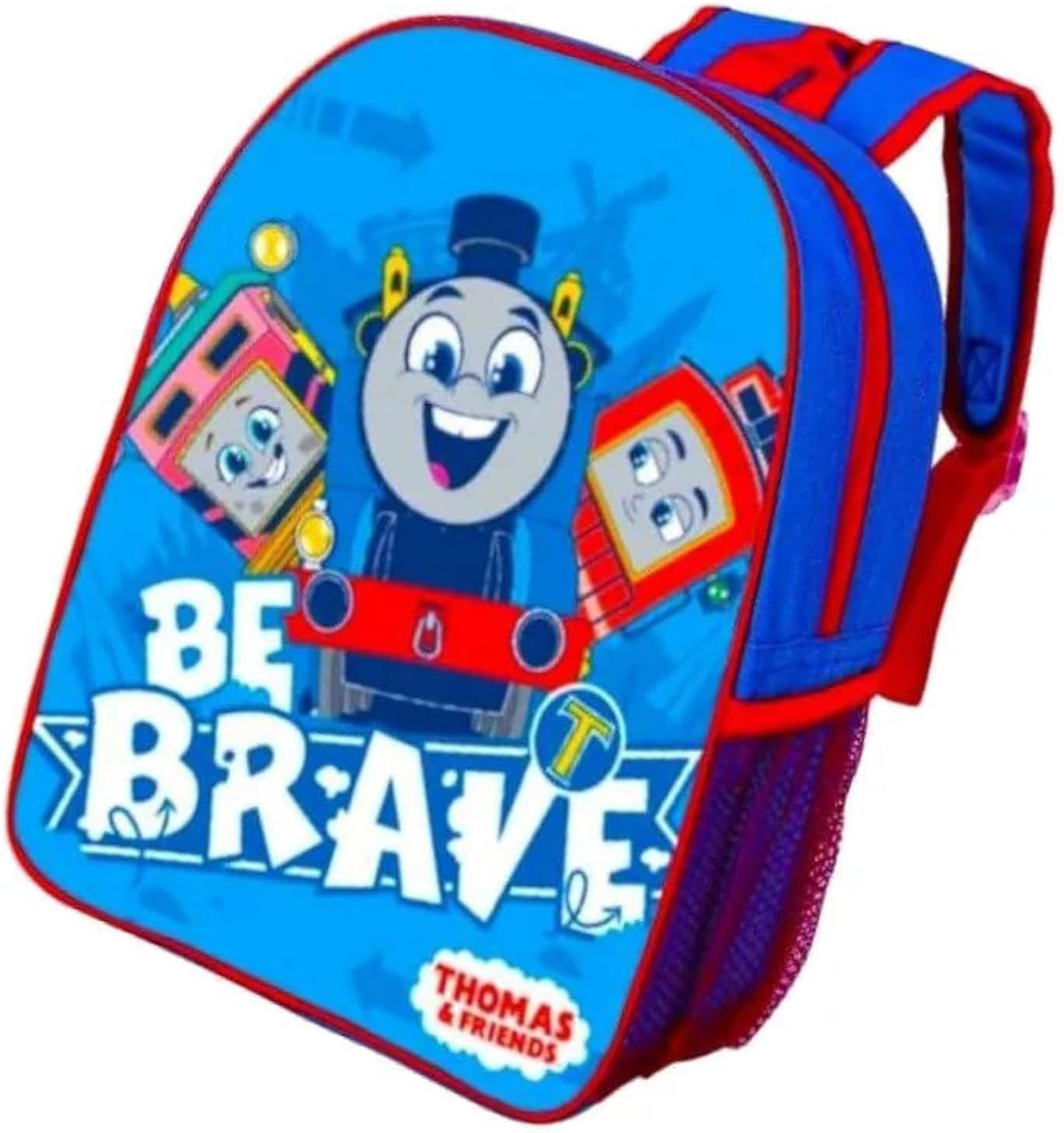 TDL Thomas the Tank Engine Backpack Kids Train Character School Bag Lunch Travel Rucksack with Side Mesh Pocket, Blue, One Size image number 1