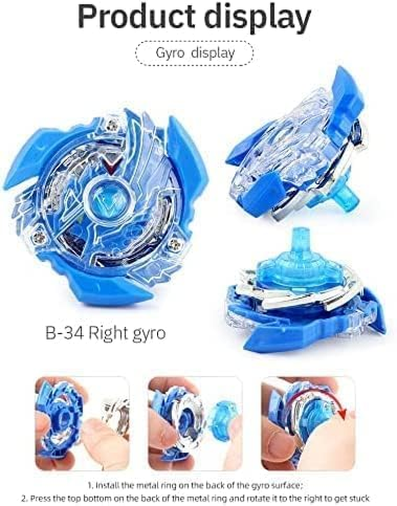 B-Qtech Battling Gyro Tops Burst with Launchers and Stadium Arena, 4 Spinning Tops + 2 Launchers + 1 Arena image number 5