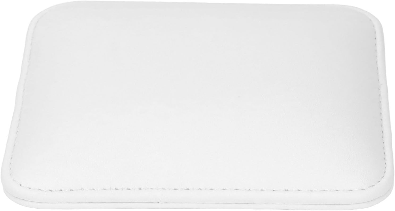 Nail Tech Elbow Rest, Comfortable PU Leather Nail Arm Hand Rest, Soft and Elastic Nail Arm Rest, 5.9 X 5.9In Non Slip Elbow Rest Pad for Nail Tech, Computer, Office (White)