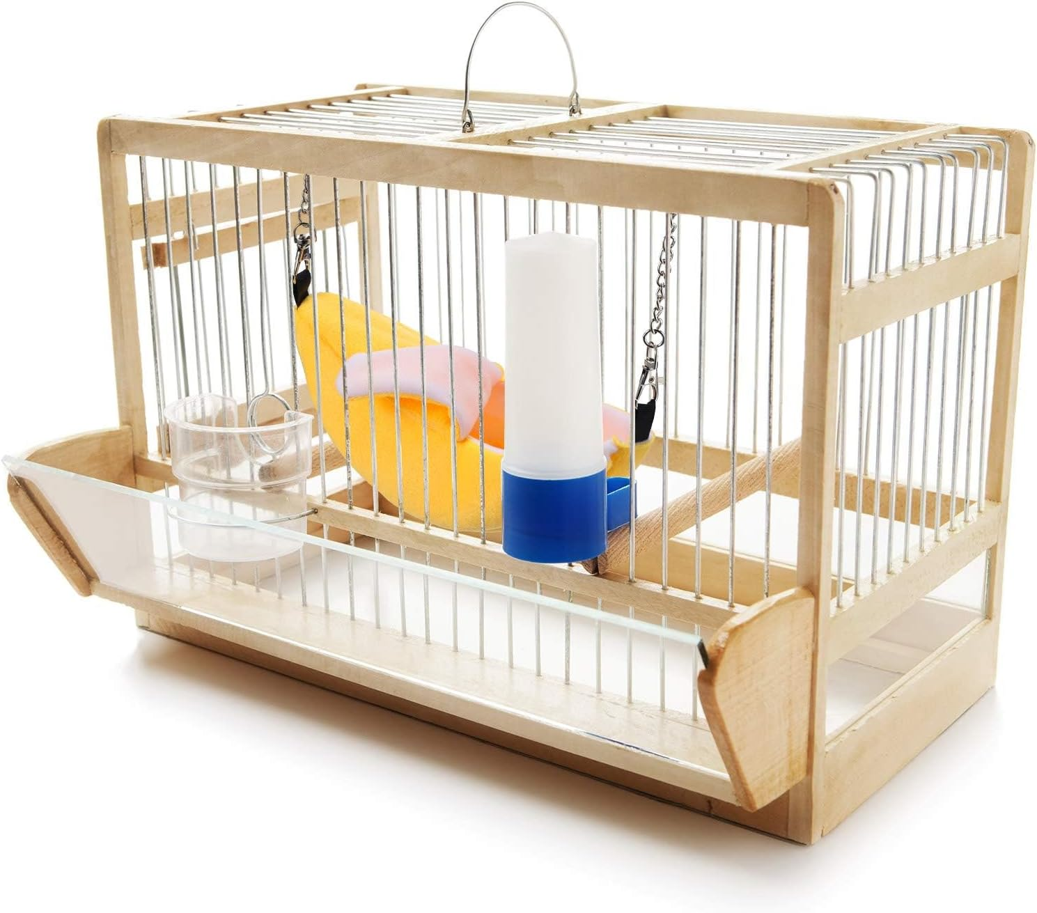 Hamster Cage Accessories Hammock Soft Bed Small Pet House, Small Animals Hideout Hanging House Cage, Nest for Guinea Pig Rat Chinchilla Bearded Dragon Sleep and Play Toy (Yellow) image number 5