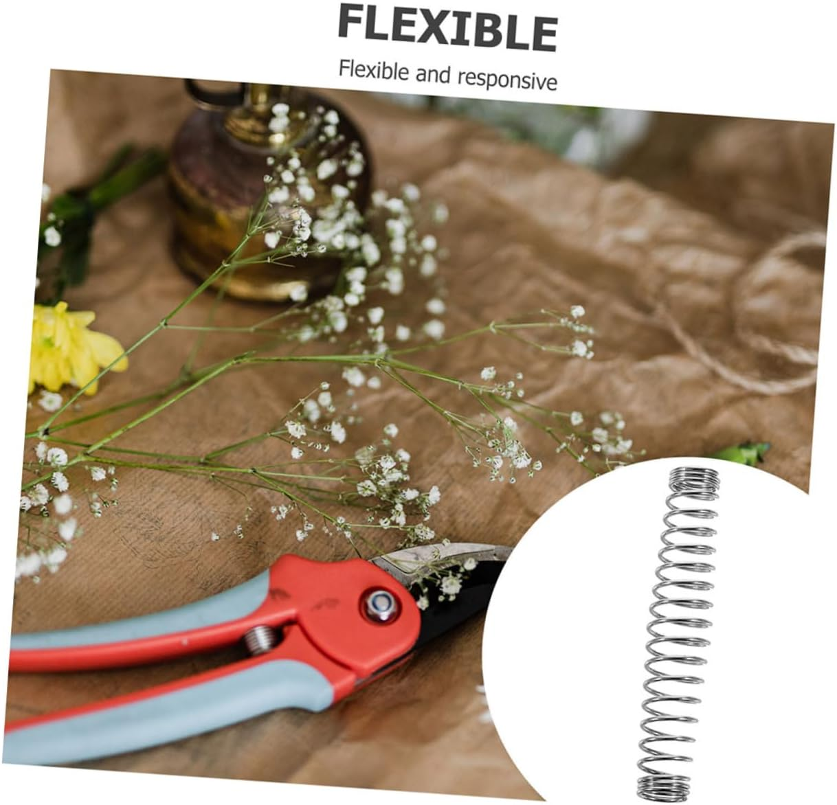 ORFOFE 50Pcs Gardening Scissors Pruner Shears Garden Shears for Pruning Trees Shrubs Floral Clippers Compression Springs Bonsai Pruning image number 4