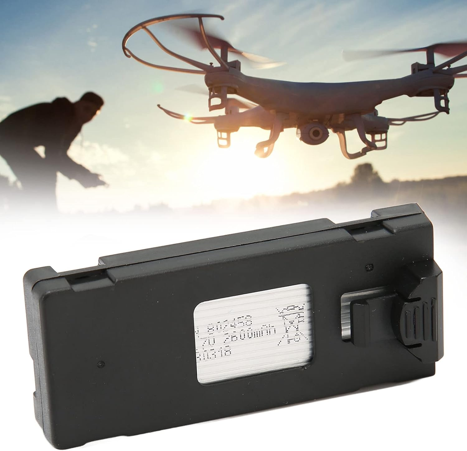 3.7V 2600Mah RC Drone Battery, Stable UAV Replacement Battery for E88 E88PRO E88MAX E525 E99 E99PRO P1 P5PRO K3 S1 P8, RC Drone Accessories image number 6