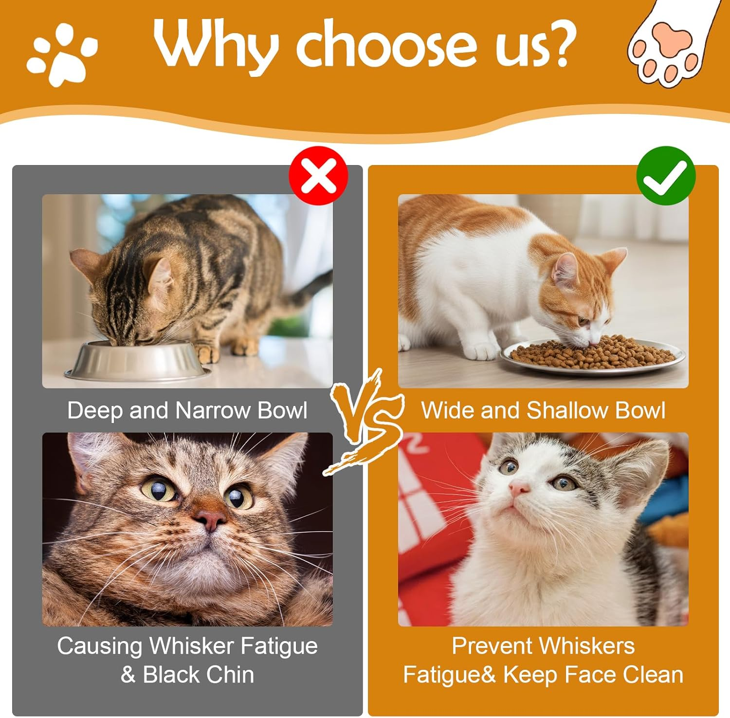 Guduling 2 Pcs Shallow Cat Food Dish, Stainless Steel Pet Bowl,Flat Cat Bowl, Stainless Steel Cats Plate for Whisker Fatigue Friendly Outdoor Small Cats Dogs Puppy image number 2