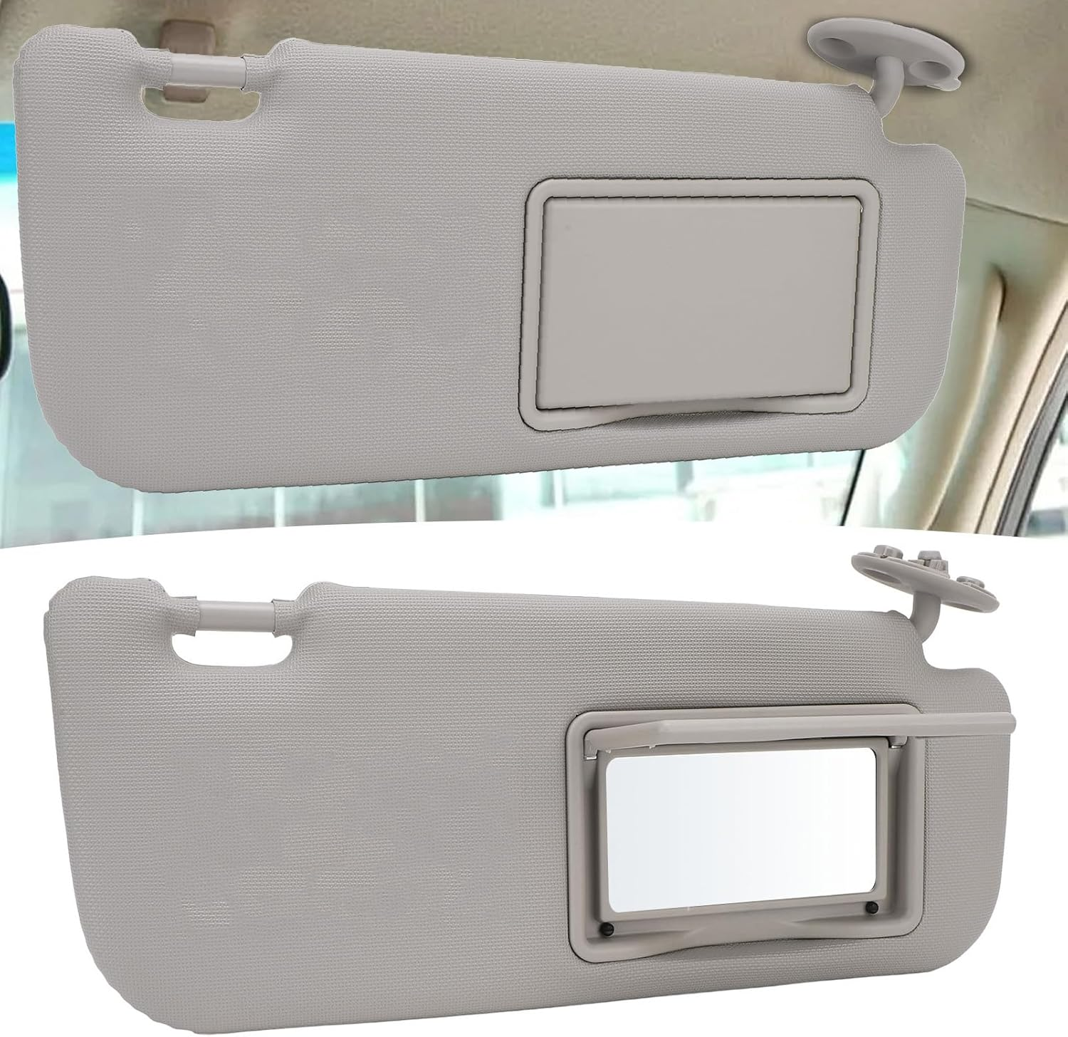 Front Right Side Sun Visor, 74310 02G40 B0 7431002G40B0 Passenger Side Sun Visor Sunshade Interior Accessories with Mirror, Easy Installation, Sunvisor Replacement image number 6