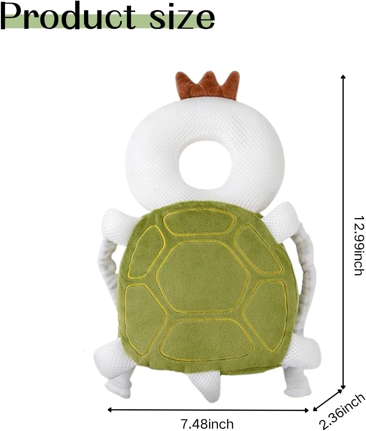 Poemtian Child Anti-Fall Back Protector, Head Protection Cushion, Cartoon Animal Shape Mesh Toddler Safety Head Protector for Baby Walking image number 4