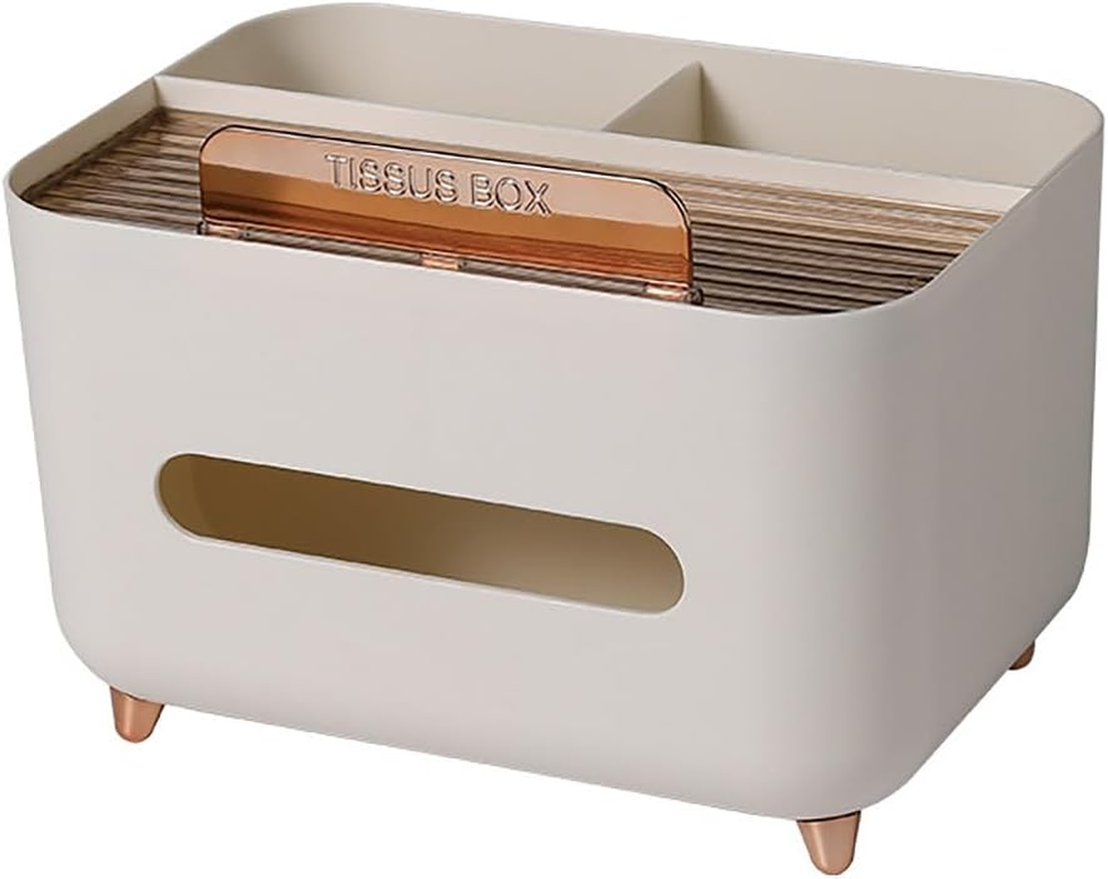 AIMALL Multifunctional Desk Organizer Tissue Box, Stylish Nordic Design for Living Room, Coffee Table, and Remote Control Storage 8.27&times;5.91&times;5.12 Inch