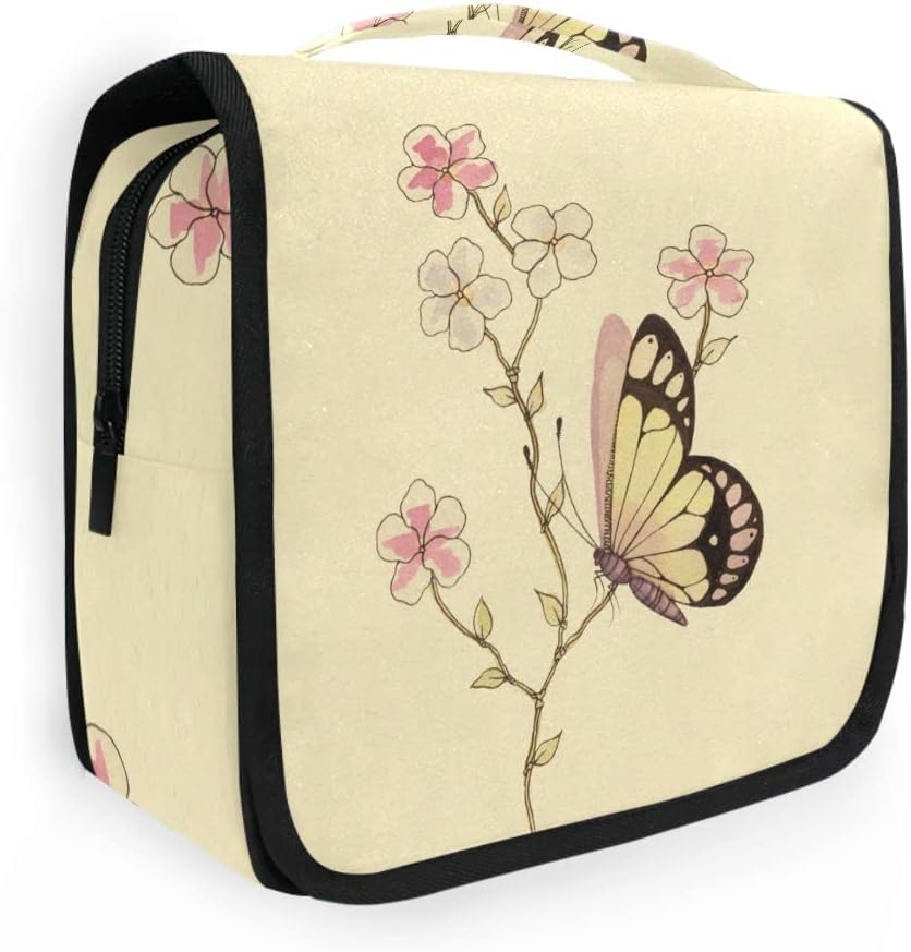 Hanging Travel Toiletry Bag Hippo Swimming Kit Makeup Case Cosmetics Organizer for Men Women (