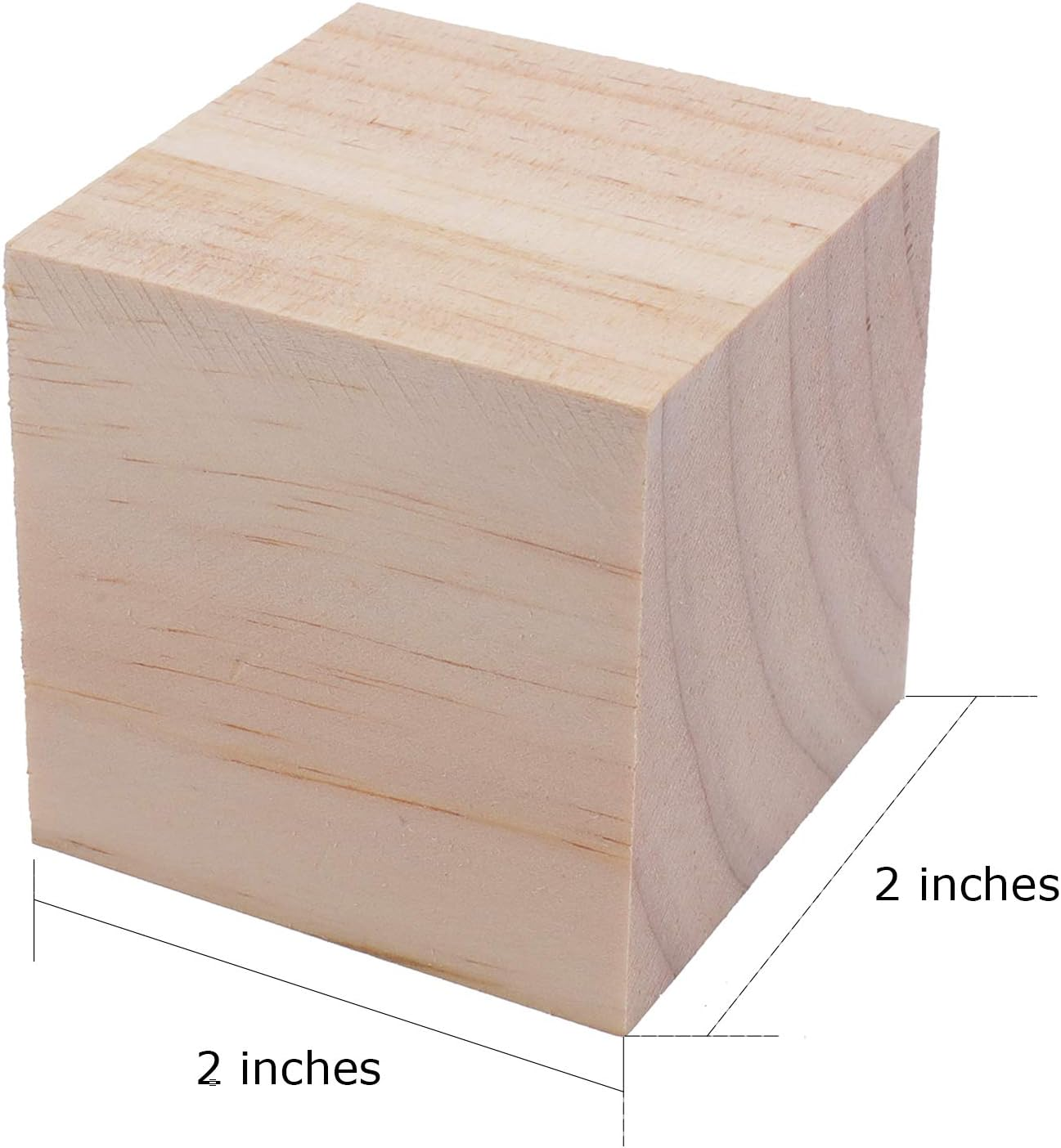 Tosnail 30 Pack 2 Inches Unfinished Wooden Cubes Wooden Blocks - Great for Crafts Making image number 2