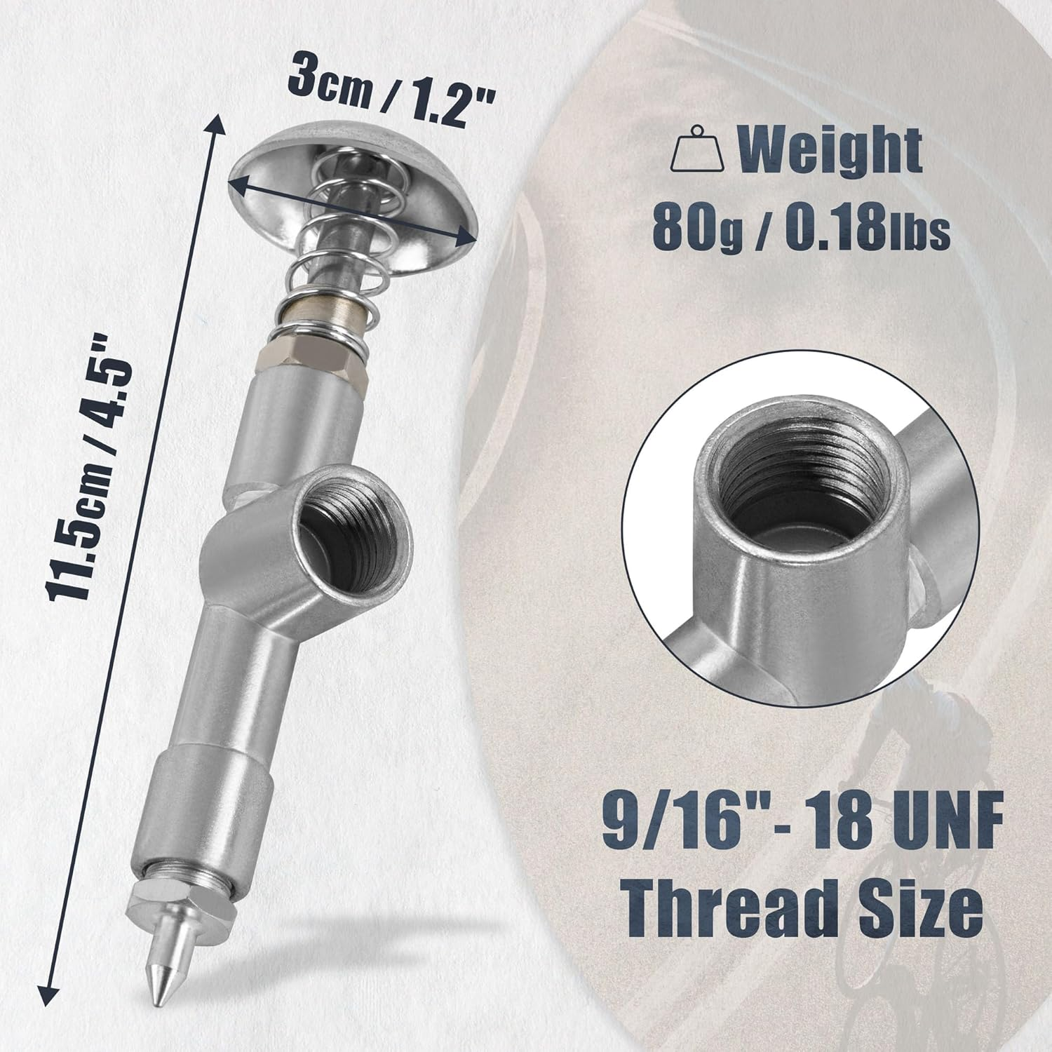 Cyclingdeal Mini Grease Gun with Precision Dispensing Nozzle - Bicycle Lubricant Bicycle Grease Applicator - Bike Grease Gun Small Grease Gun - Perfect to Lubricate Tools Bearings Cables