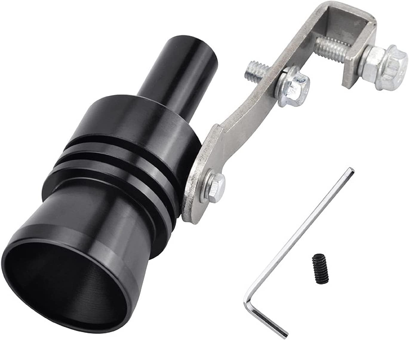 LOUDER Aluminum Alloy Universal Turbo Whistle,Turbo Sound Exhaust Muffler Pipe Whistle Car Roar Maker, Car Tail Whistle,Car Blow off Valve Tip Simulator Whistler (Xl_Black) image number 4