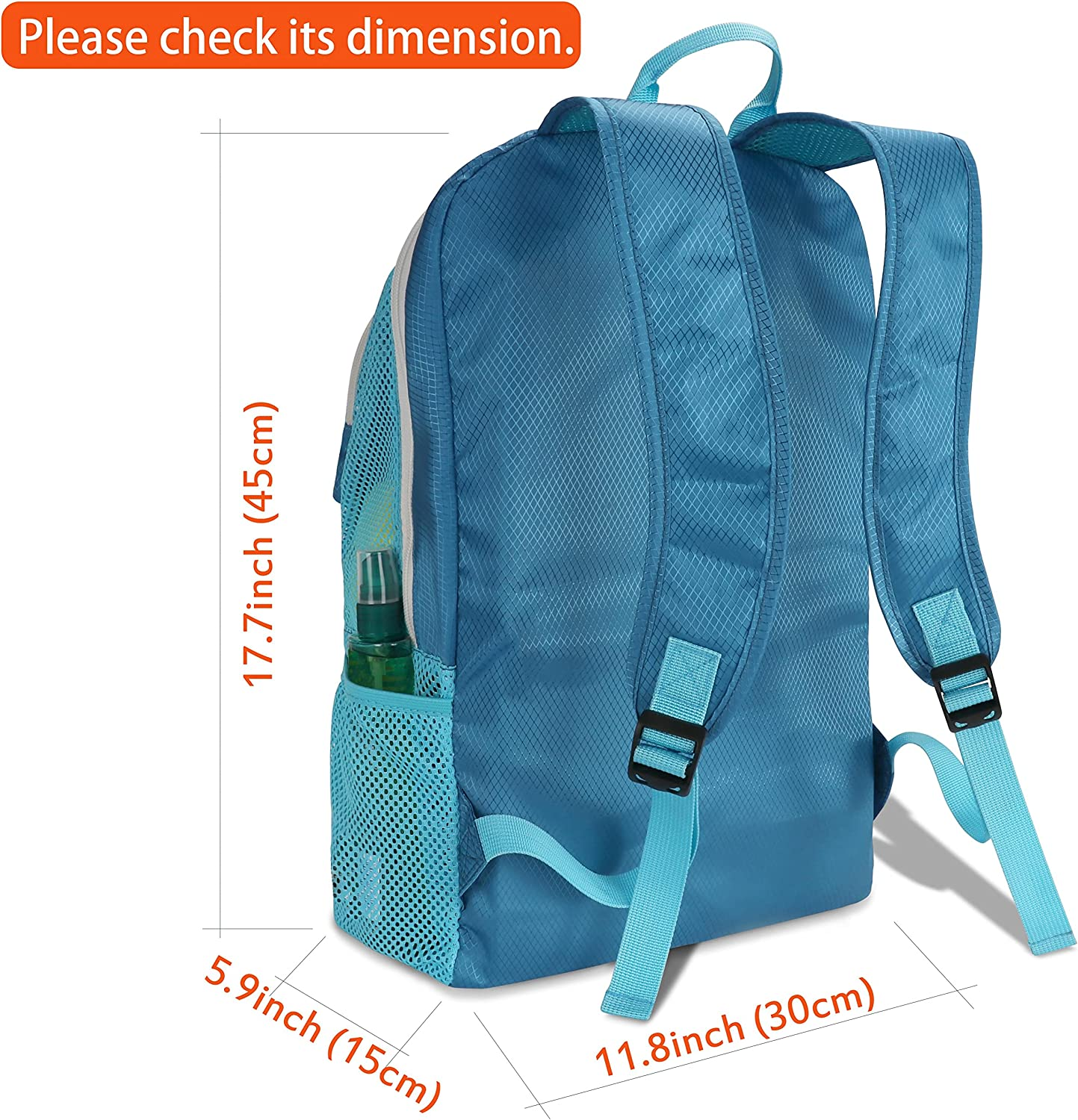 Swim Swimming Bag Pool Beach Bag Backpack with Mesh Windows for Men Women Kids Swimmers image number 4