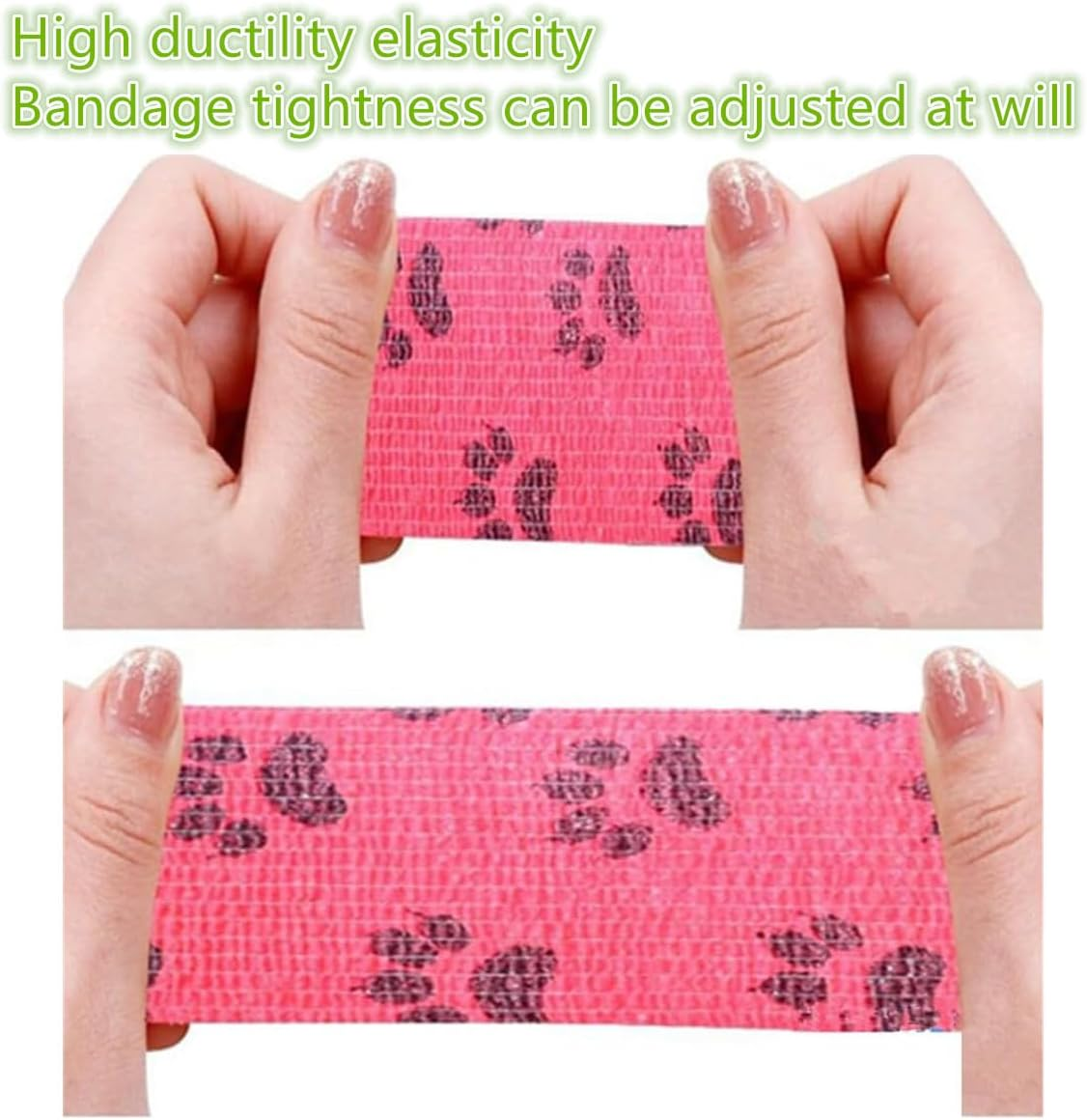 Pet Self Adhesive Bandage, 8 Rolls Self Adhering Bandage，Pet Tape Non-Woven Cohesive Gauze Rolls for Dog Cat Animals, First Aid Wrap for Wrist Healing Ankle Sprain & Swelling image number 4