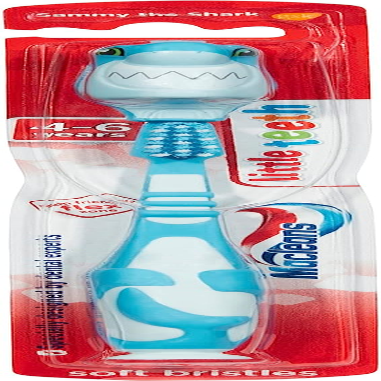 Macleans Kids Little Teeth Soft Toothbrush for Children 4-6 Years, Flex-O-Friends, Assorted Colors (Pack of 3) image number 1