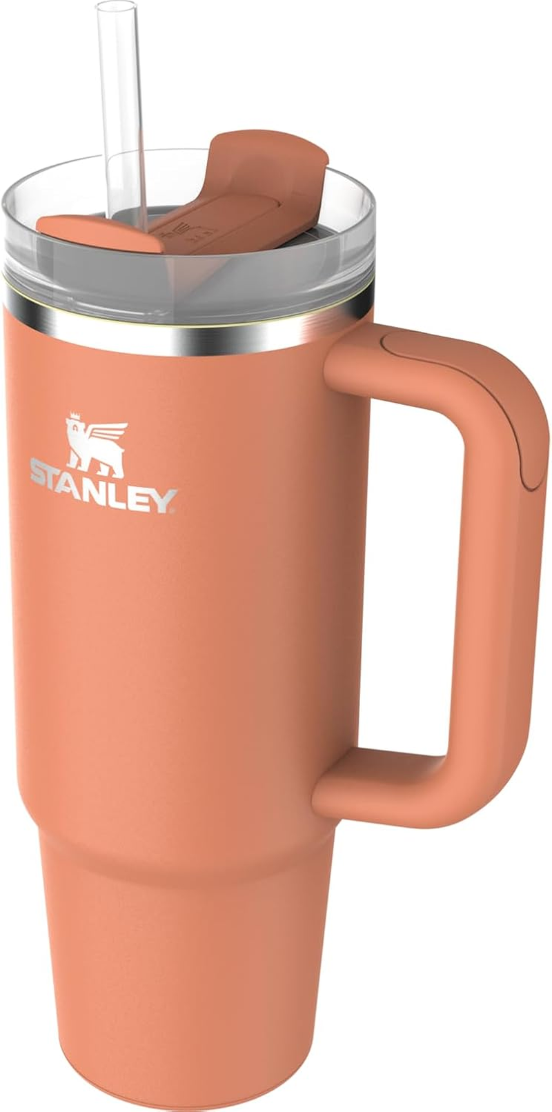 Stanley 1913 Quencher H2.0 Tumbler with Handle and Straw 30 Oz | Flowstate 3-Position Lid | Cup Holder Compatible for Travel | Insulated Stainless Steel Cup | Bpa-Free | Fusion Coral
