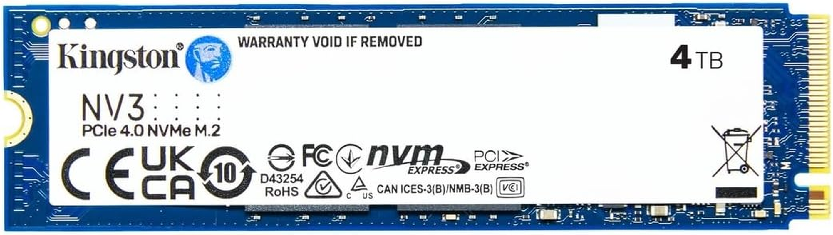 Kingston NV3 Pcie 4.0 Nvme M.2 SSD 1000G(1TB), SNV3S/1000G, Upto 6,000Mb/S image number 4