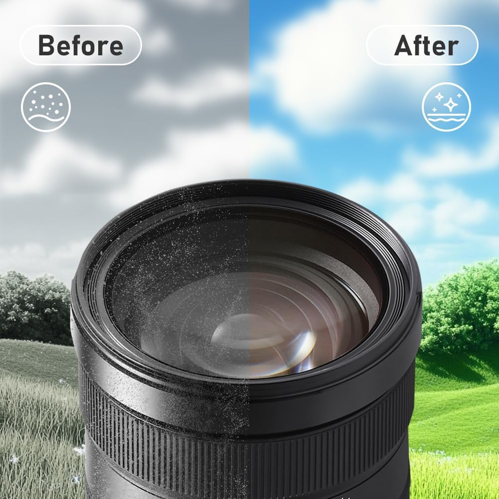 AYESY Professional Camera Cleaning Kit,Dslr Camera Cleaning Accessories with Storage Box,Rocket Air Blower,Lens Cleaning Pen,Microfiber Cloths,Lens Brush,Cleaner image number 5