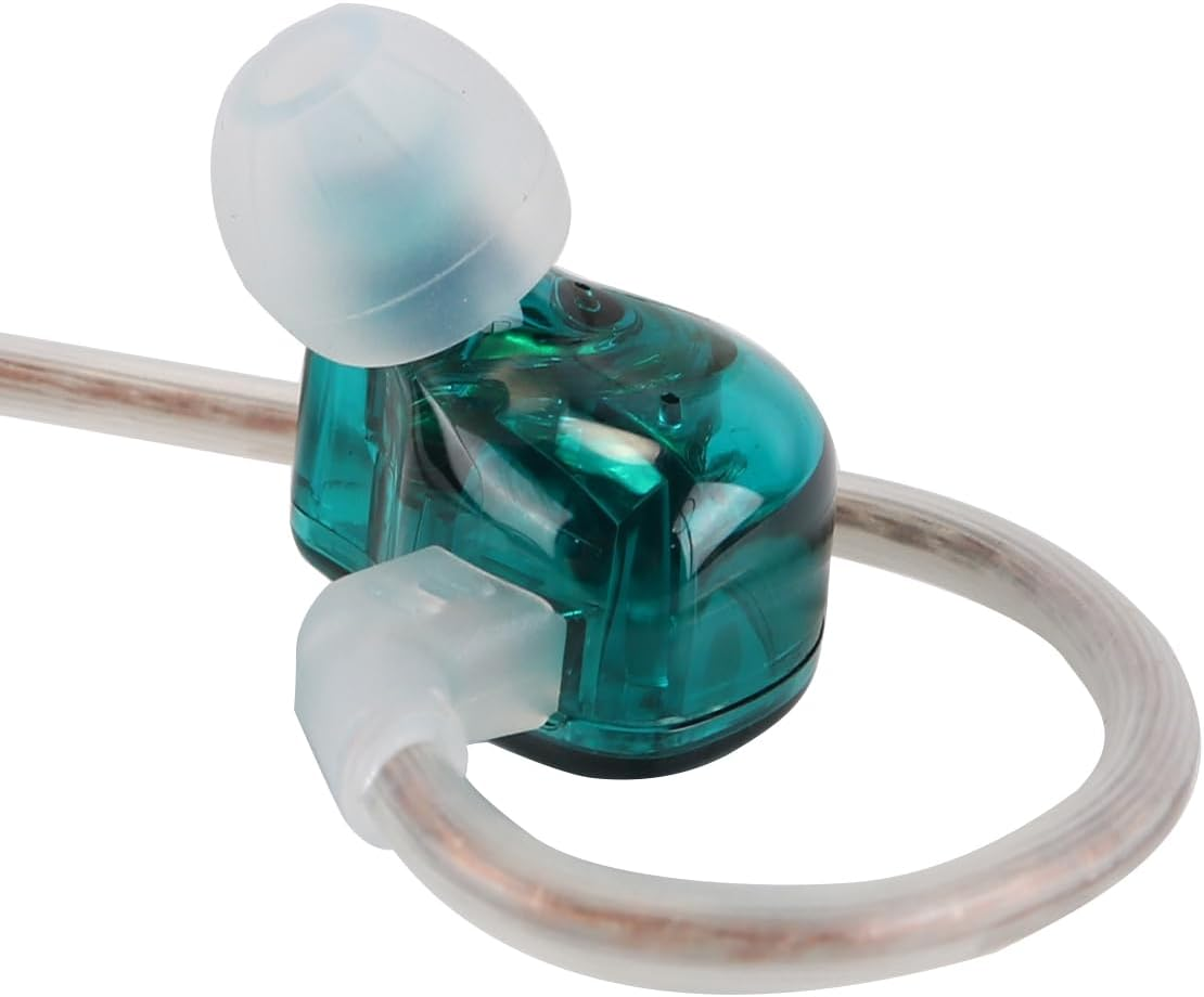 Laroal IEM Earphones Deep Bass Sound Headphones Driver 10Mm Dynamic Driver over Ear Headset for Phone PC (Cyan with Microphone) image number 5