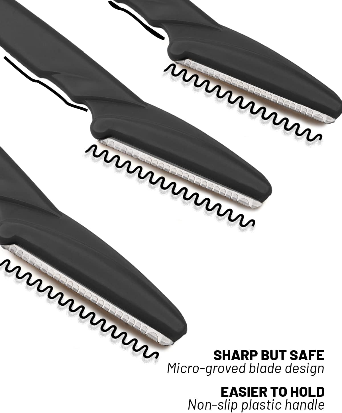 Mohern Eyebrow Razor for Women, 12 Pcs Dermaplane Razor for Women Face, Multipurpose Black Face Razors for Women and Men By image number 2