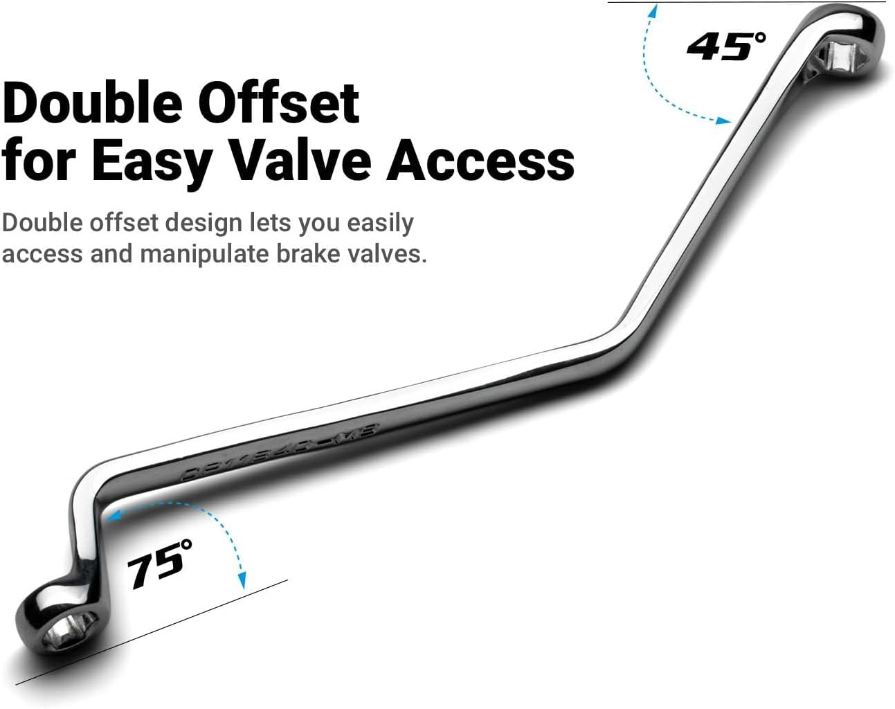 Capri Tools 11 Mm Brake Bleeder Wrench, Angled Double Box End, Metric image number 4
