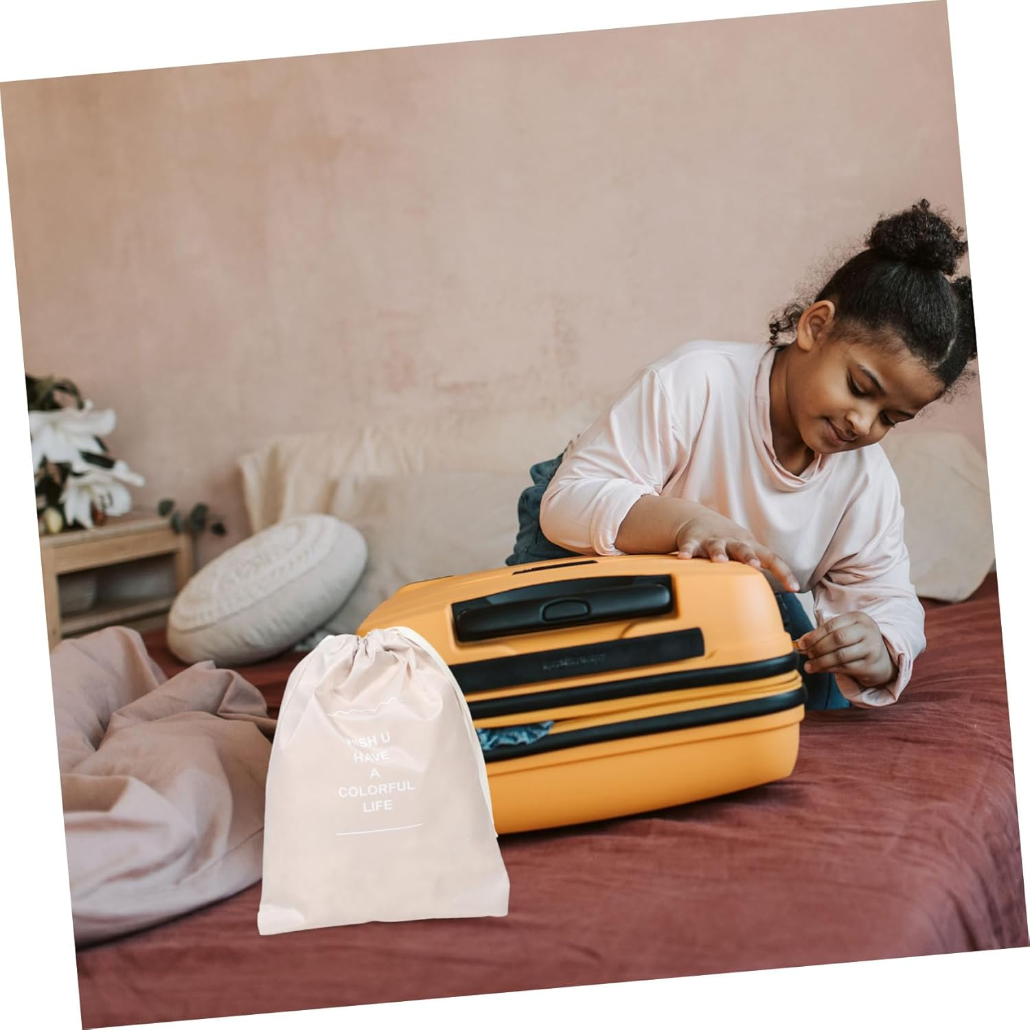 CONGARTENO 7Pcs Travel Packing Organizer Suitcase Packing Cubes Clothing Storage Bags Luggage Organizers Electronics Bag Compression Storage for Business and Home image number 1