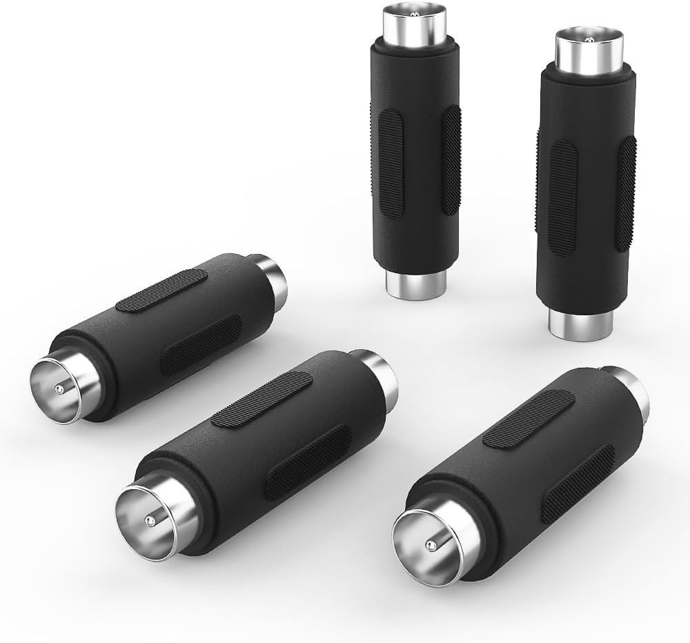 XTAR 5Pcs 12V 5.5Mm X 2.1Mm DC Power Connector Adapter,Female to Female Power Jack Socket for Starlink Mini Led Strip Light CCTV Security Camera Cable Wire Ends Plug Barrel