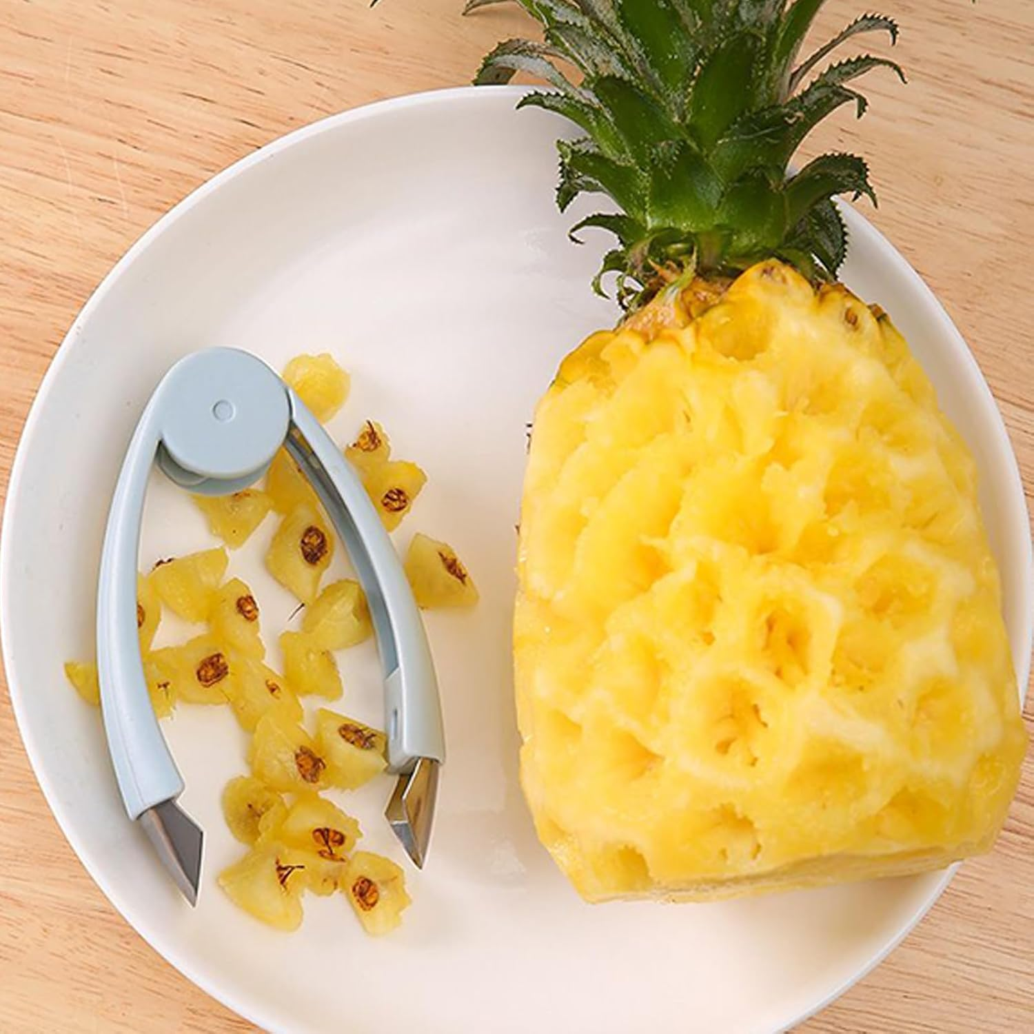 Strawberry Stem Remover,Strawberry Huller Stem Remover Stainless Steel | Food Prep Multifunctional Kitchen Gadget Portable for Potatoes Cherry Pepper Fruits image number 4