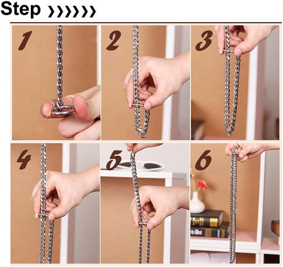 SGODA Black Dog Chain Collar Choke Pet Training Snake Collar with Heavy Links, 22 In, 4 Mm image number 3